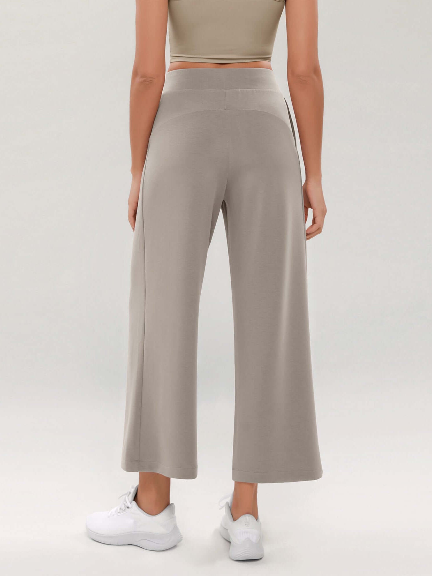Modal Soft Wide Leg Cropped Casual Pants - ododos