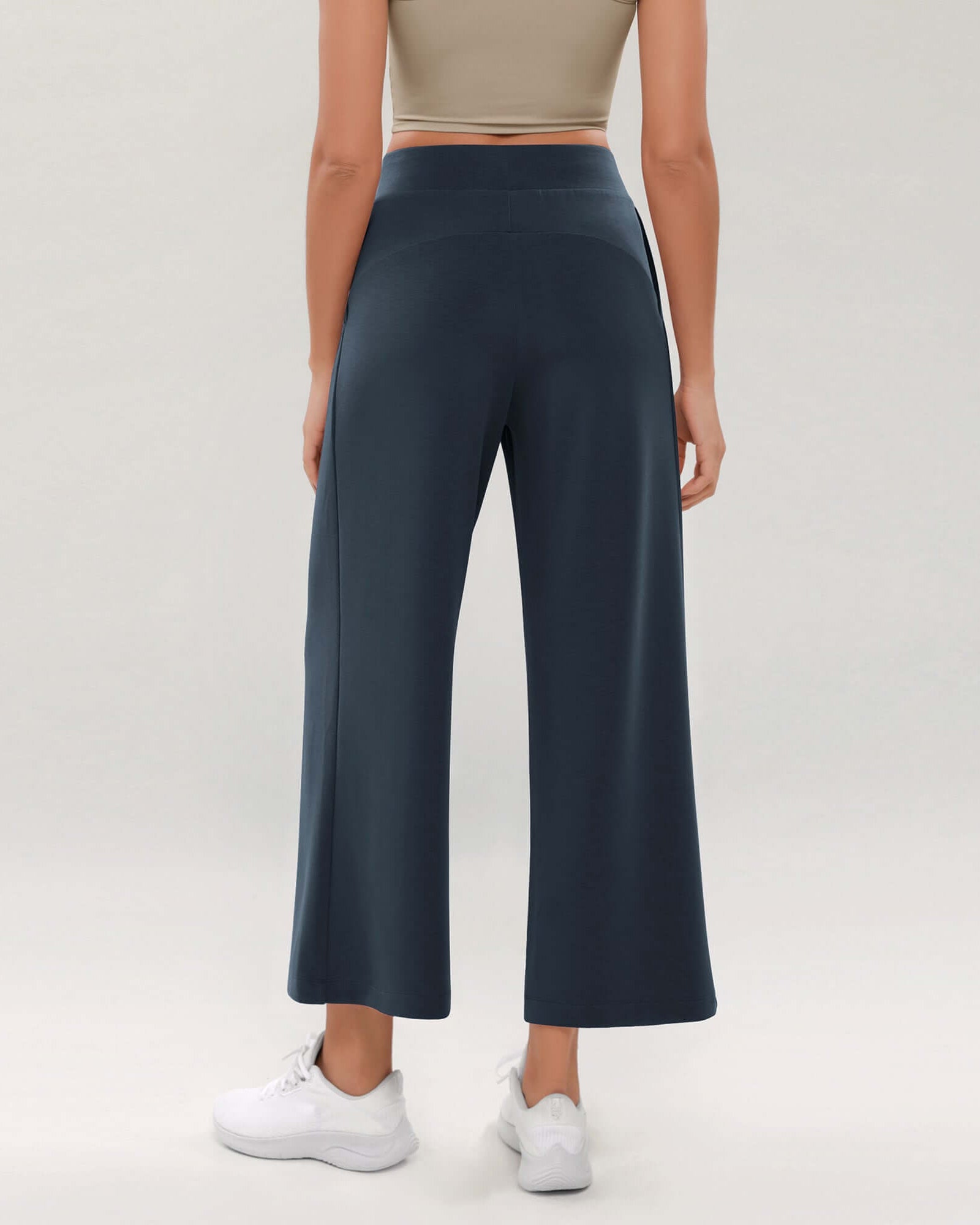 Modal Soft Wide Leg Cropped Casual Pants - ododos
