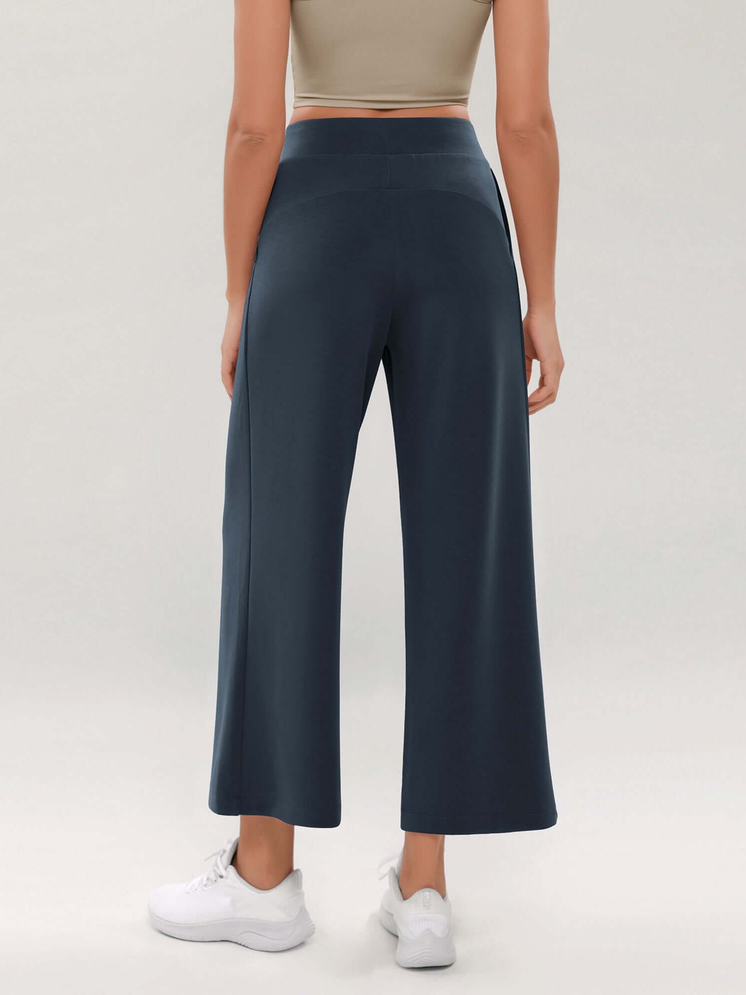 Modal Soft Wide Leg Cropped Casual Pants - ododos