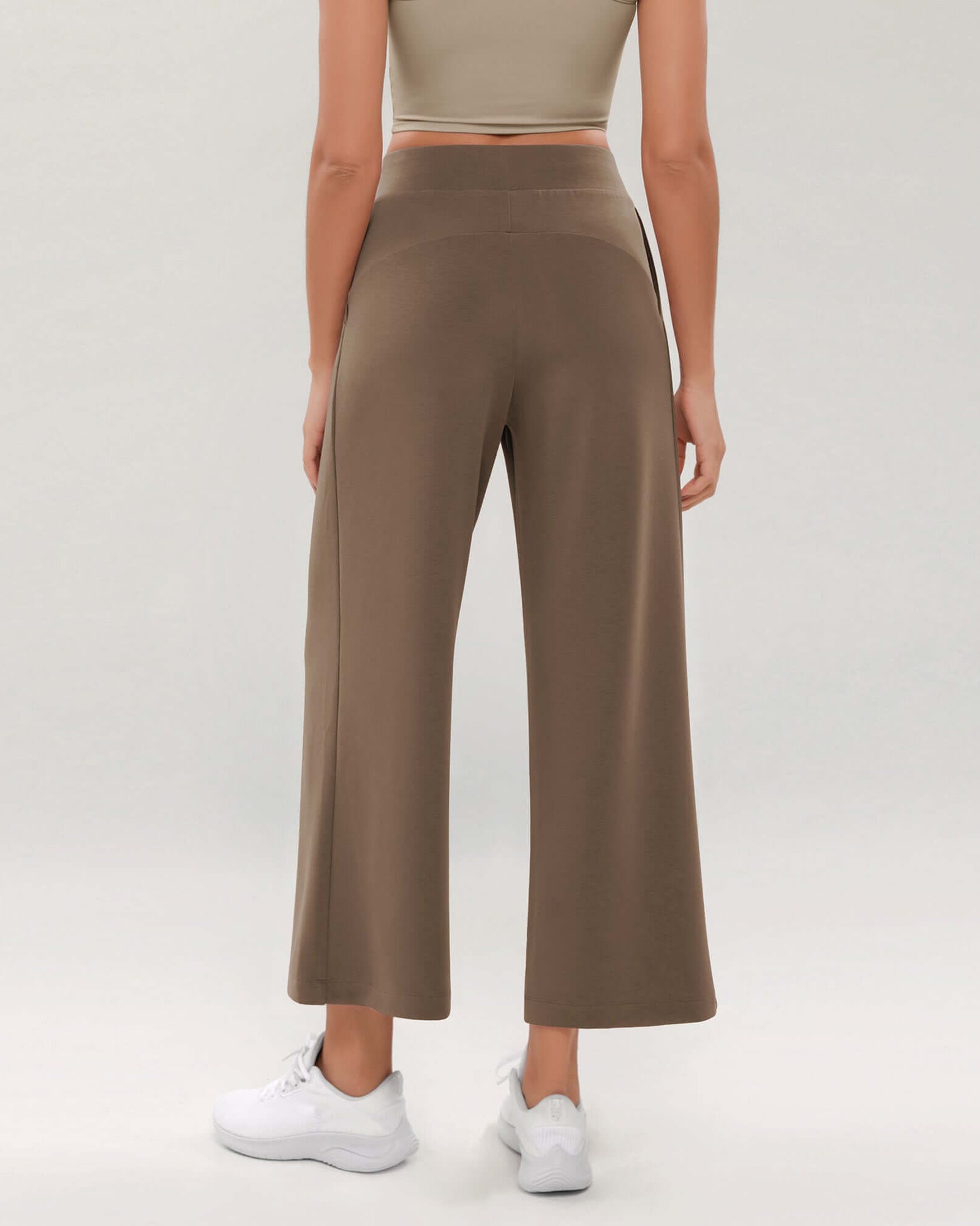 Modal Soft Wide Leg Cropped Casual Pants - ododos