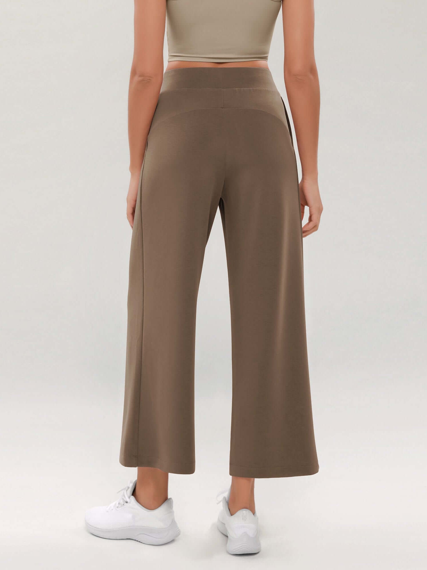 Modal Soft Wide Leg Cropped Casual Pants - ododos