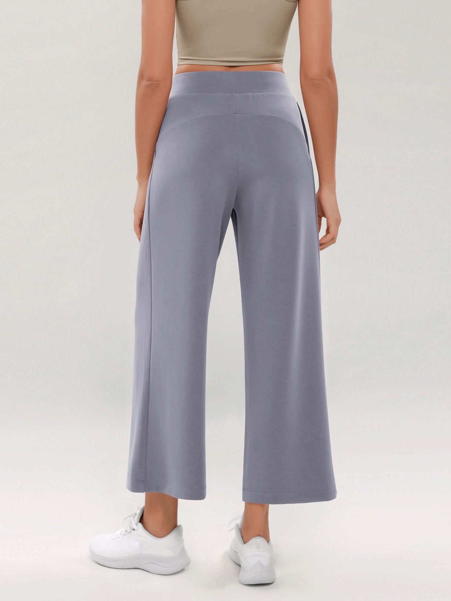 Modal Soft Wide Leg Cropped Casual Pants - ododos