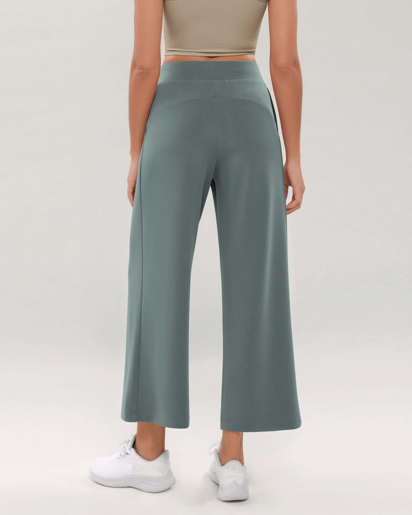 Modal Soft Wide Leg Cropped Casual Pants - ododos