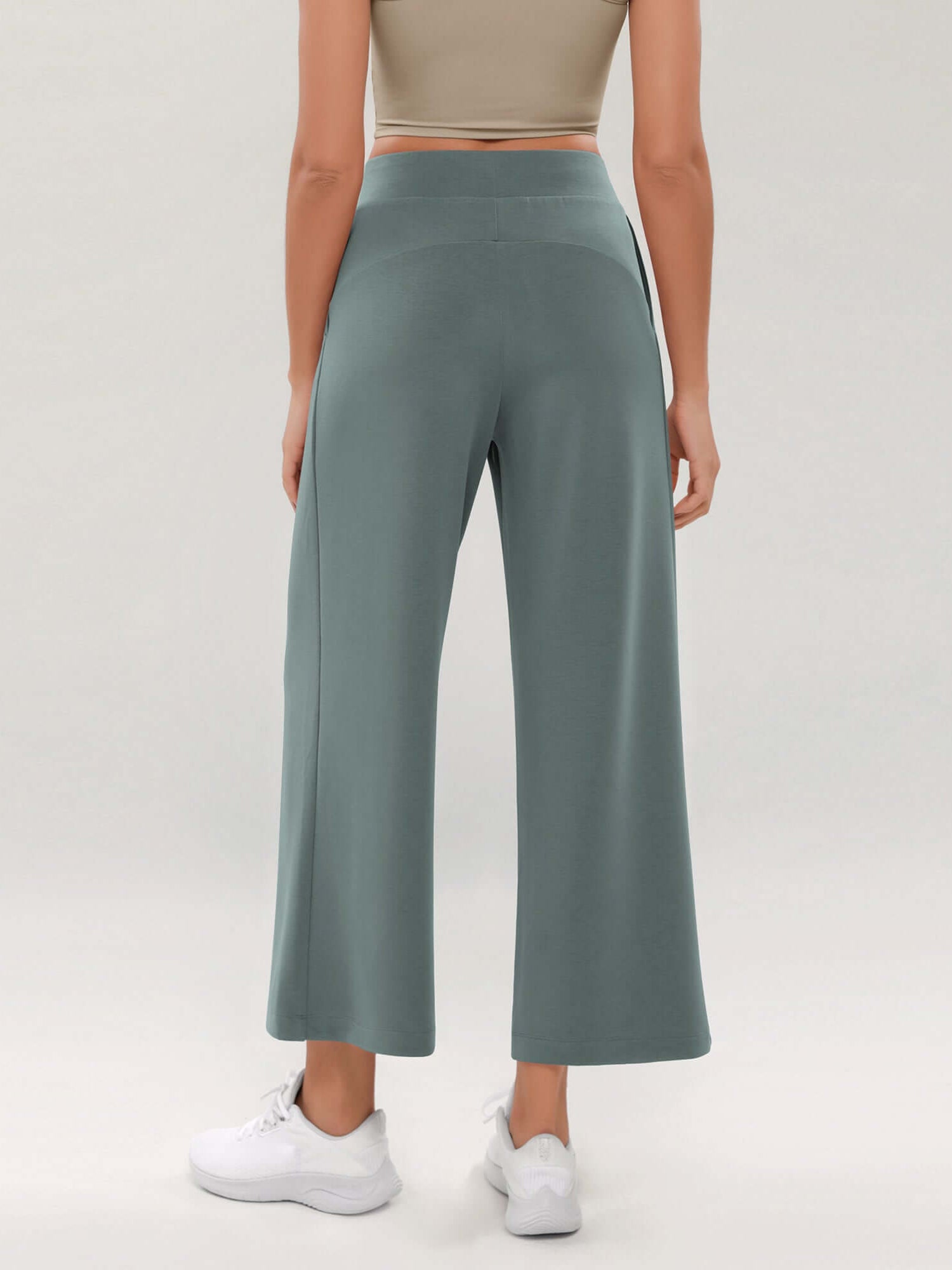 Modal Soft Wide Leg Cropped Casual Pants - ododos