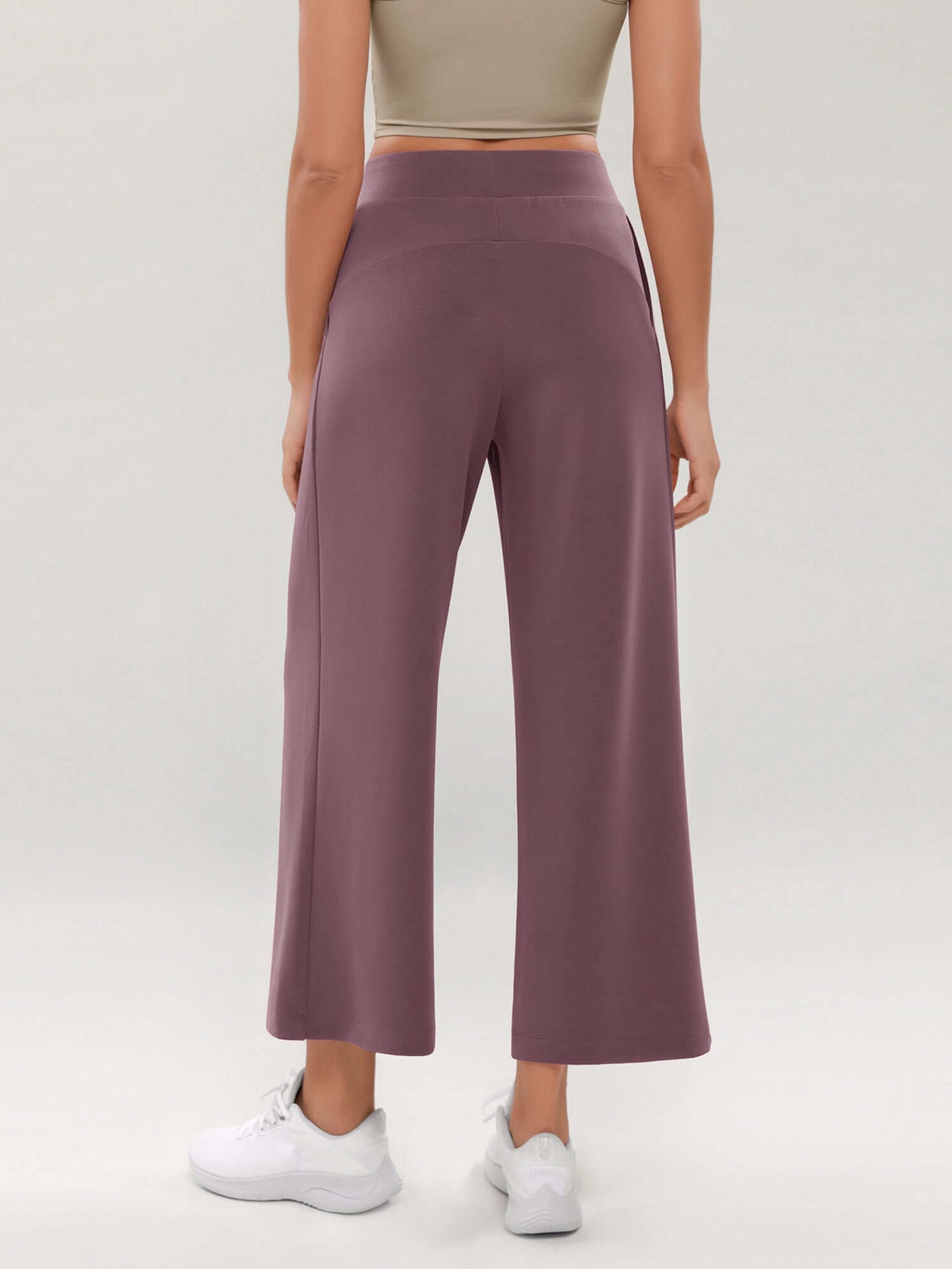 Modal Soft Wide Leg Cropped Casual Pants - ododos
