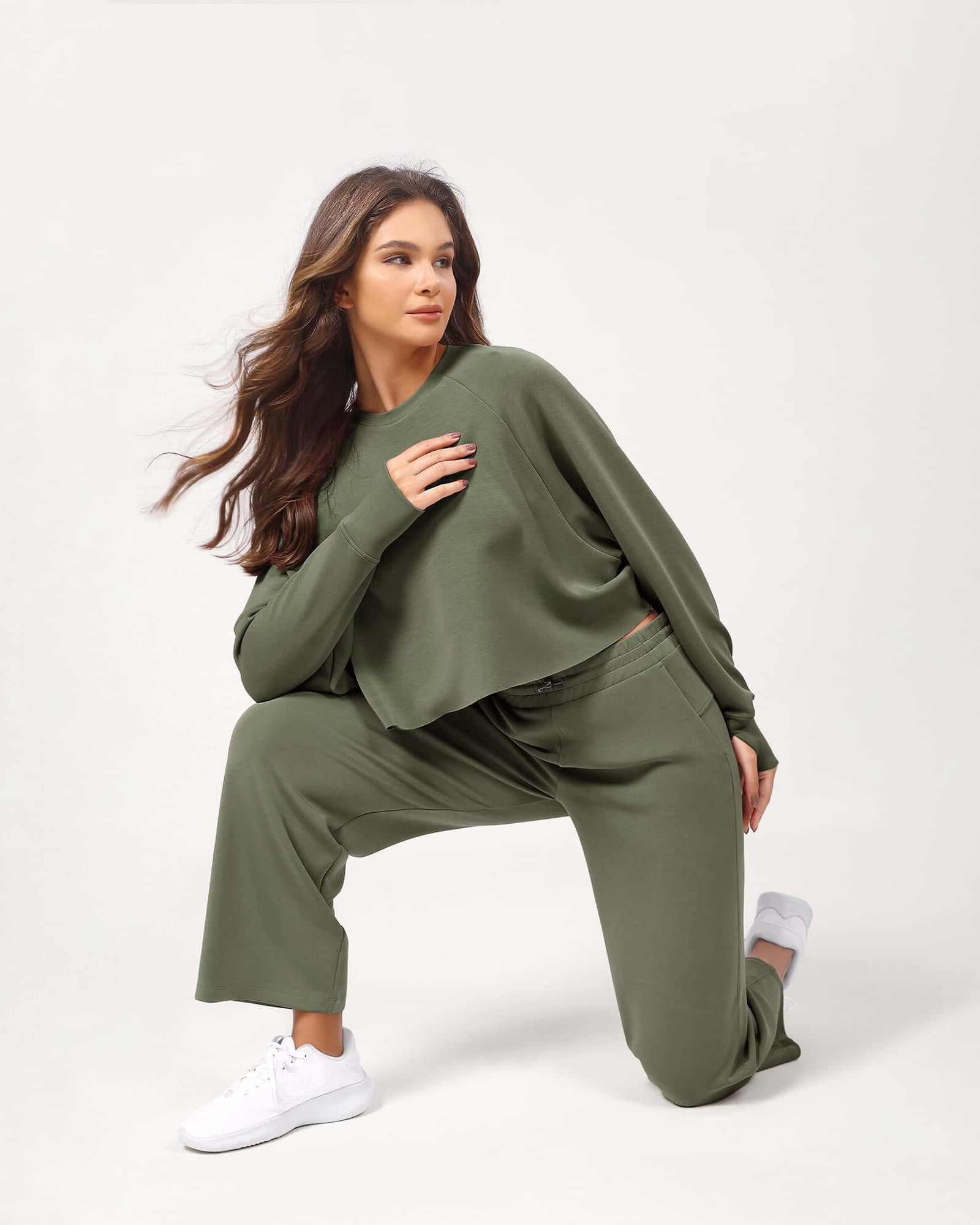 25 Adjustable Shockcord High Waist Casual Lounge Pants with Pockets - ododos