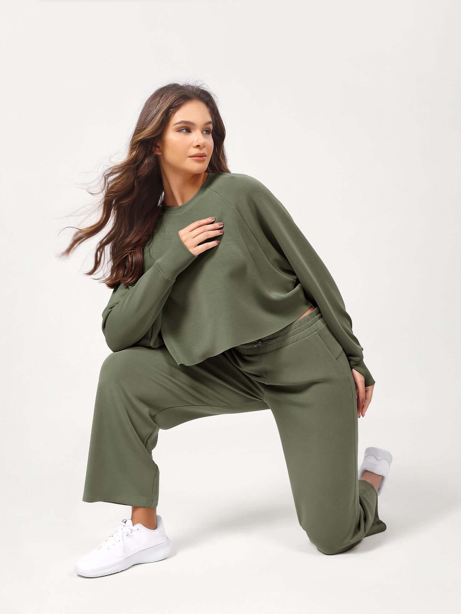 25 Adjustable Shockcord High Waist Casual Lounge Pants with Pockets - ododos