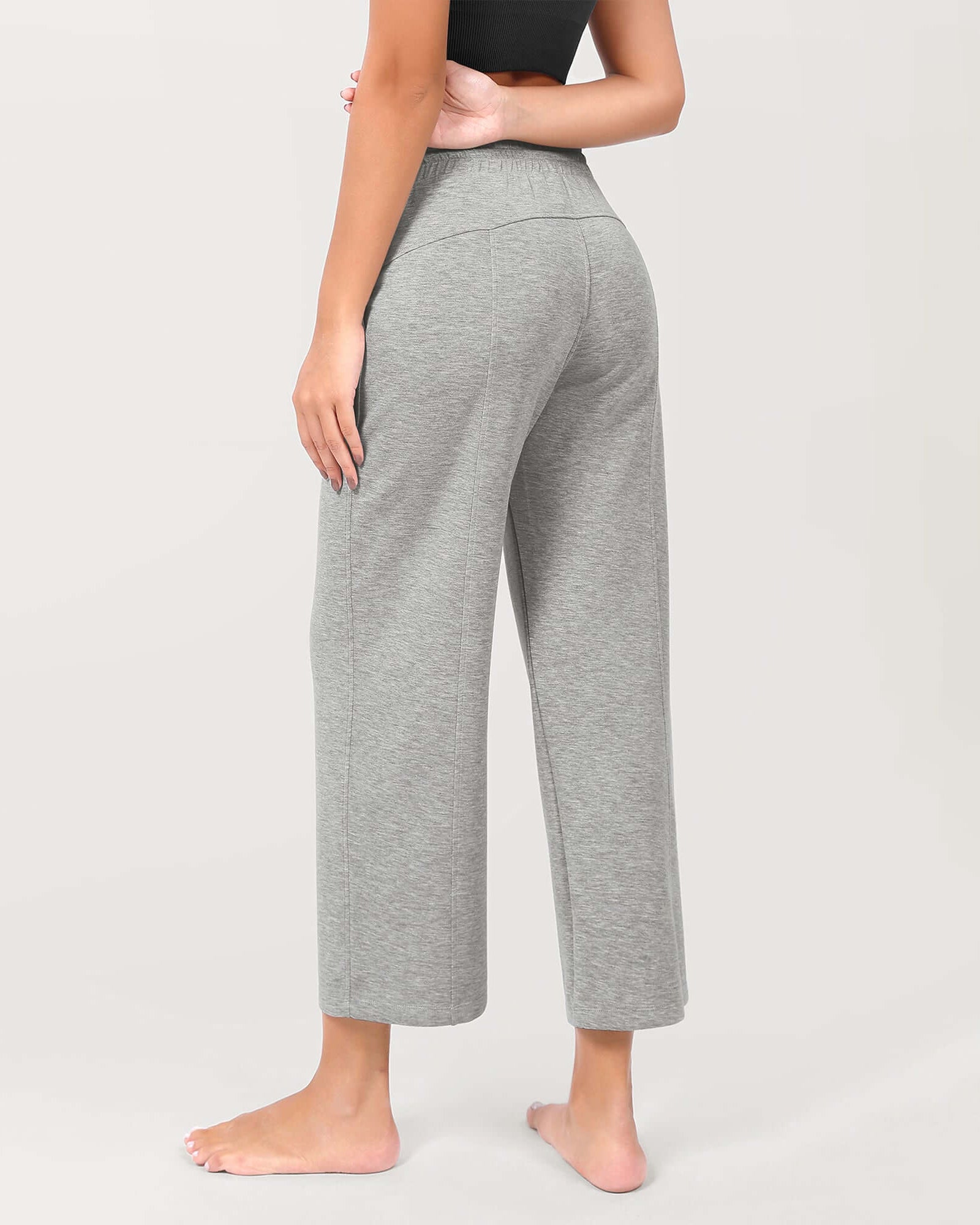 25 Adjustable Shockcord High Waist Casual Lounge Pants with Pockets - ododos