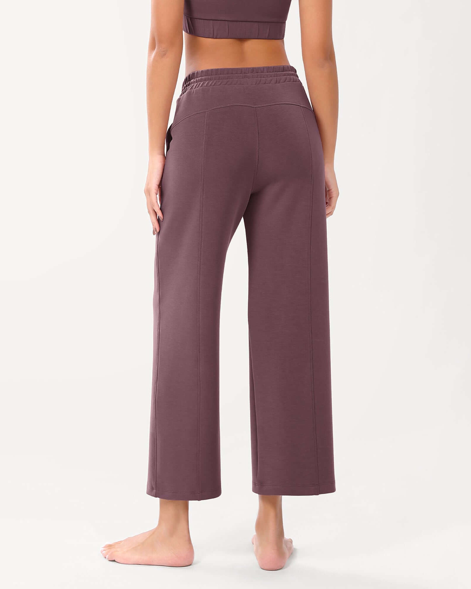 25 Adjustable Shockcord High Waist Casual Lounge Pants with Pockets - ododos