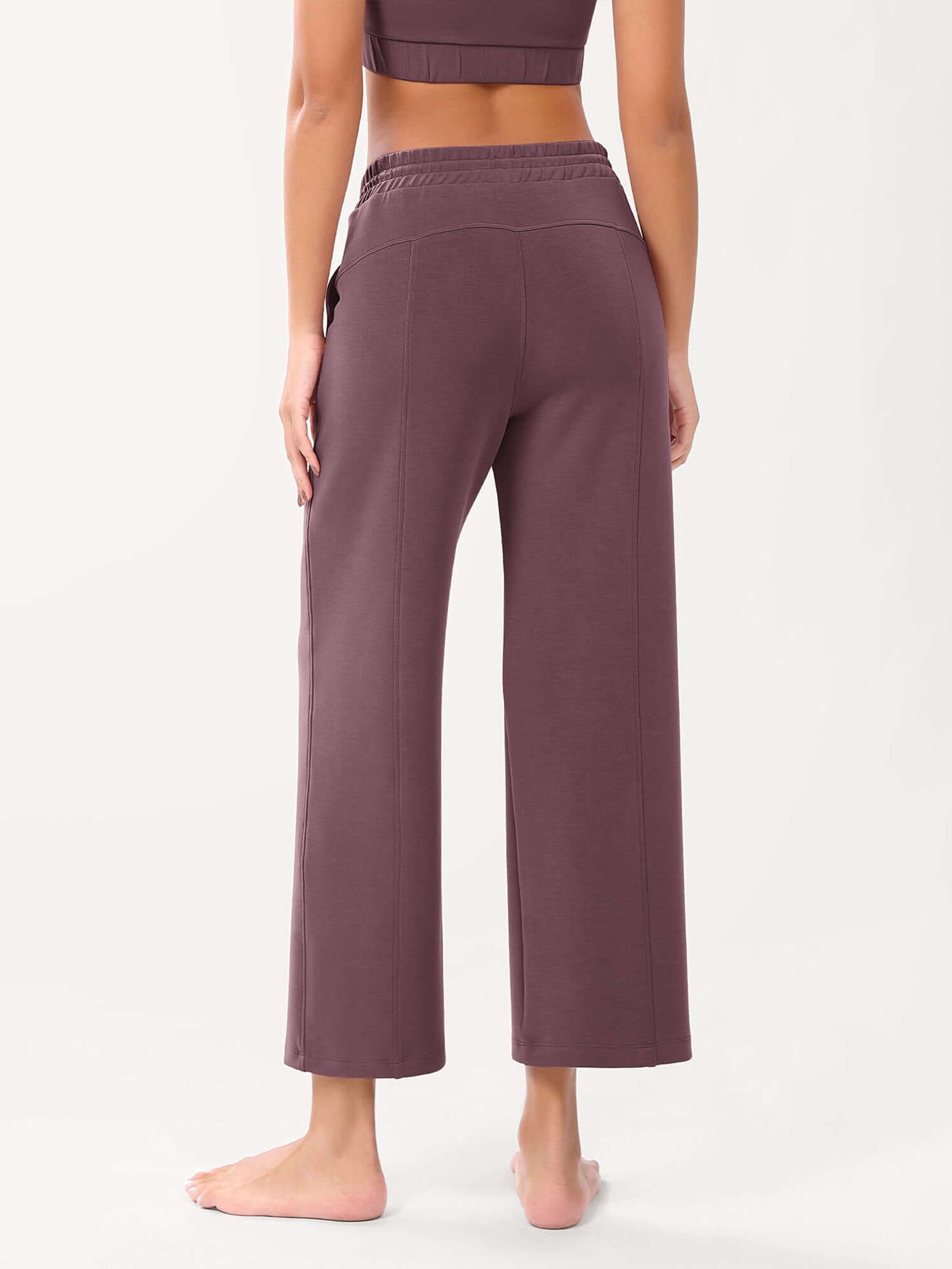 25 Adjustable Shockcord High Waist Casual Lounge Pants with Pockets - ododos