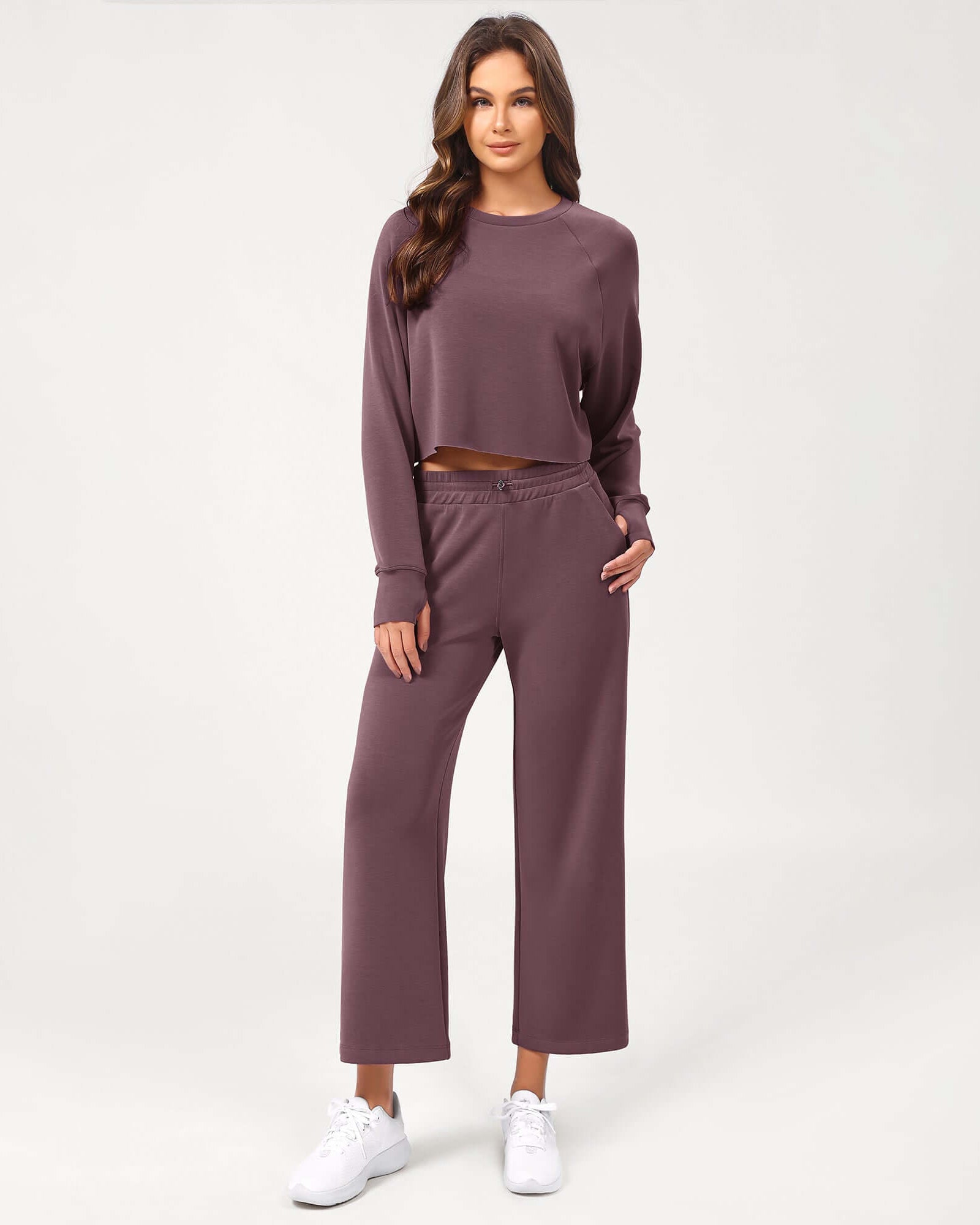 25 Adjustable Shockcord High Waist Casual Lounge Pants with Pockets - ododos