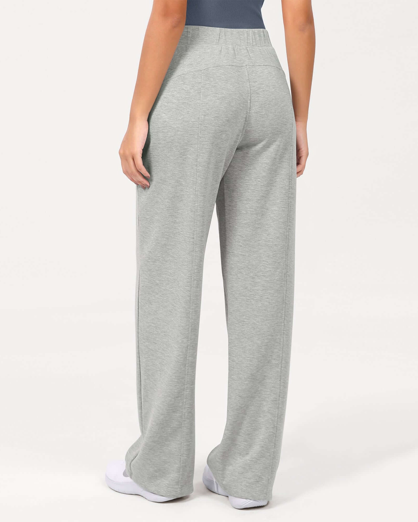 Women's Modal Soft Wide Leg Elastic High Waist Lounge Pants with Pockets - ododos