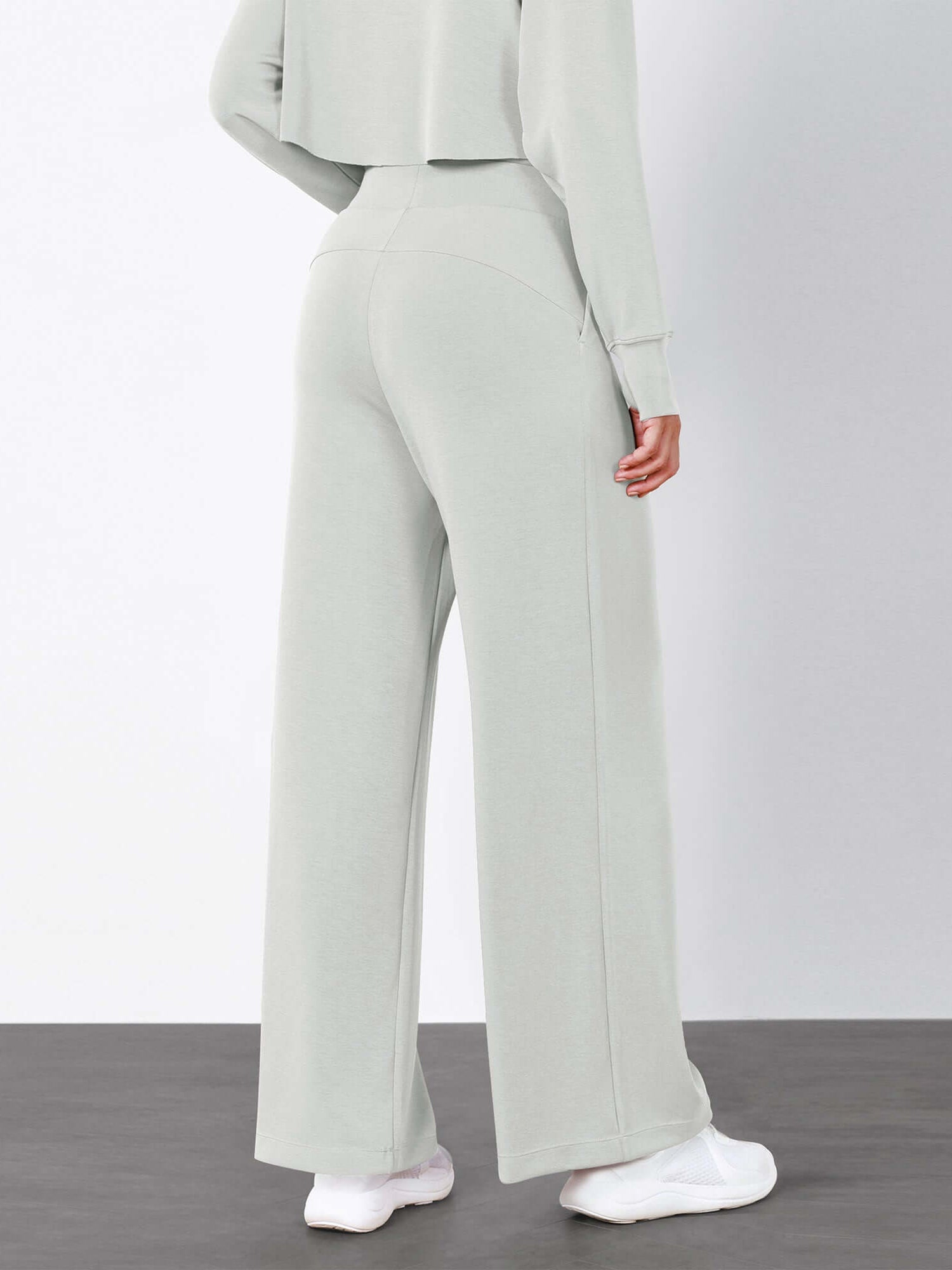 Modal Soft High Waist Wide Leg Casual Pants with Pockets - ododos