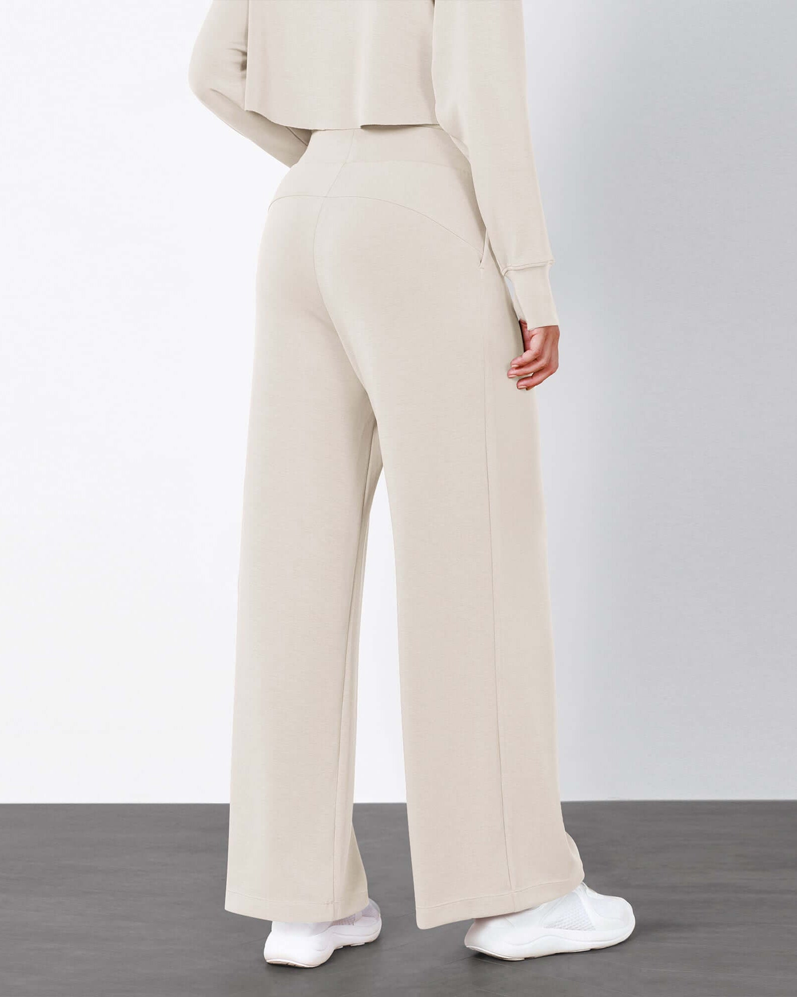 Modal Soft High Waist Wide Leg Casual Pants with Pockets - ododos