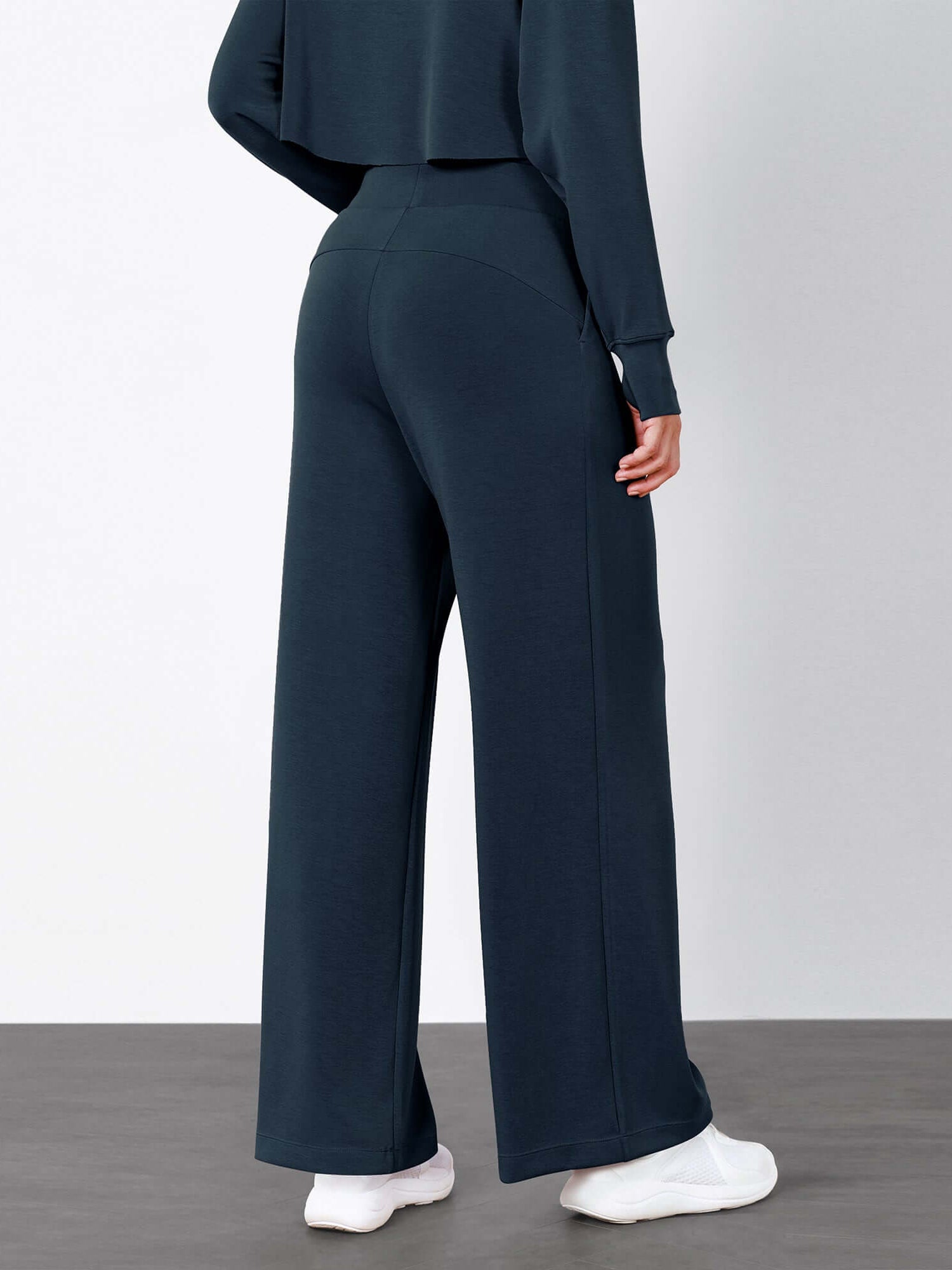 Modal Soft High Waist Wide Leg Casual Pants with Pockets - ododos
