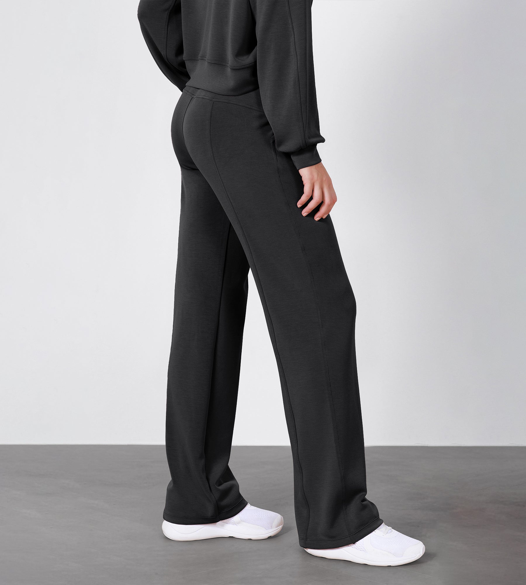 27 Adjustable Shockcord High Waist Casual Lounge Pants with Pockets - ododos