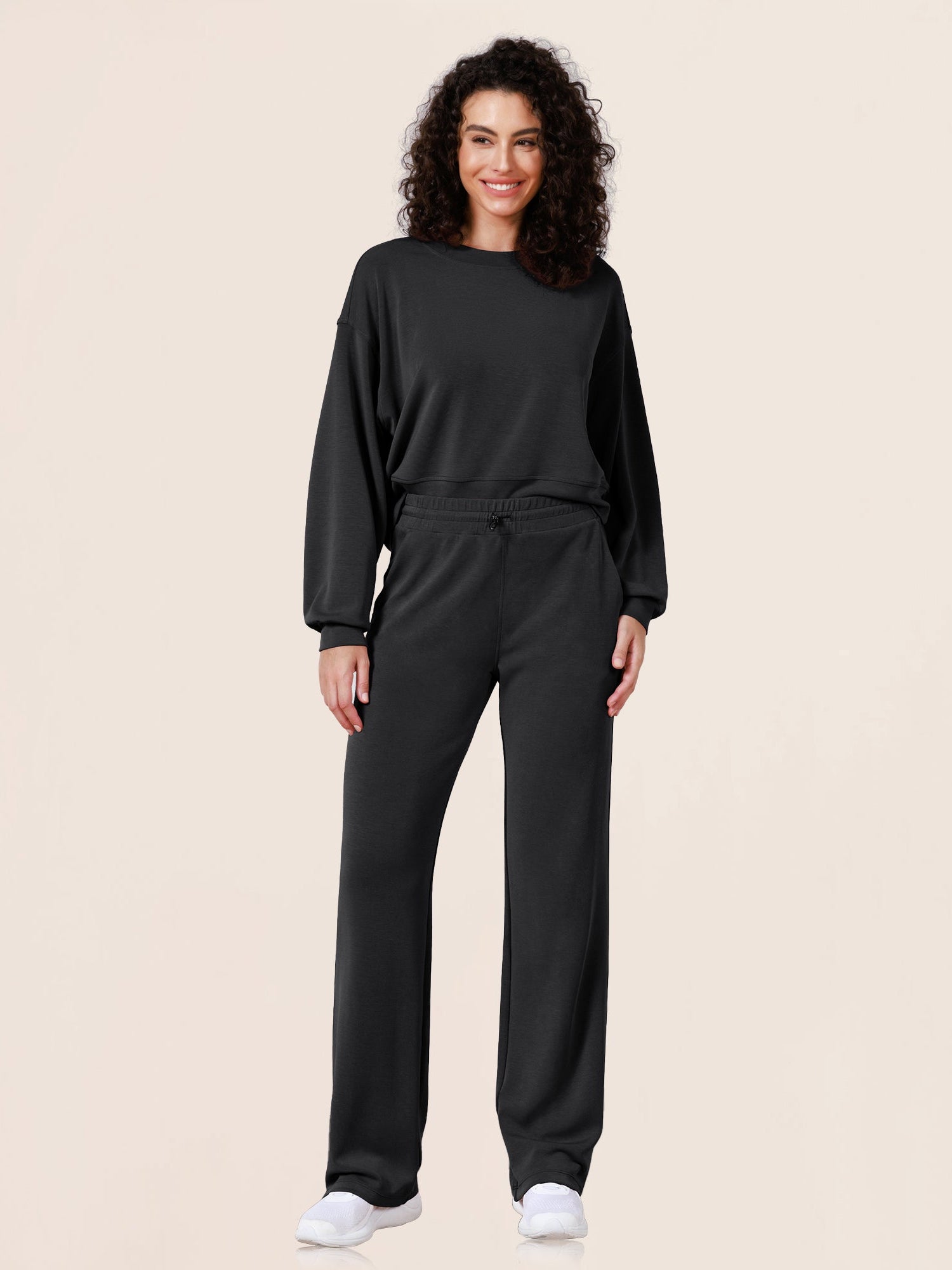 27 Adjustable Shockcord High Waist Casual Lounge Pants with Pockets - ododos