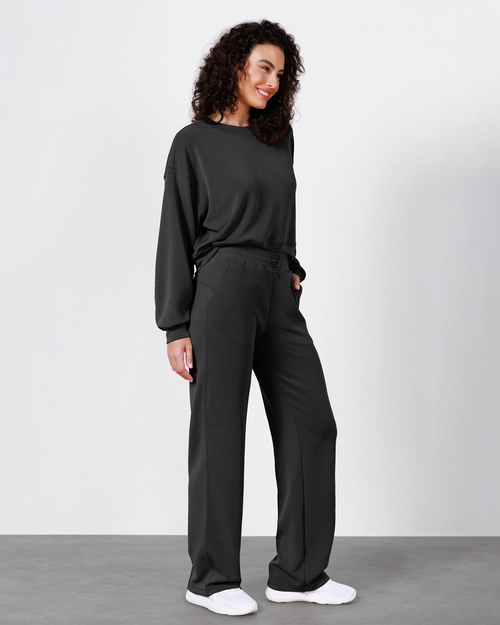 27 Adjustable Shockcord High Waist Casual Lounge Pants with Pockets - ododos