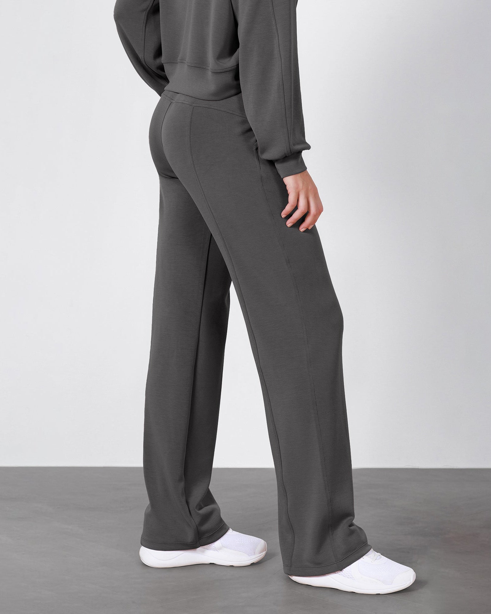 27 Adjustable Shockcord High Waist Casual Lounge Pants with Pockets - ododos