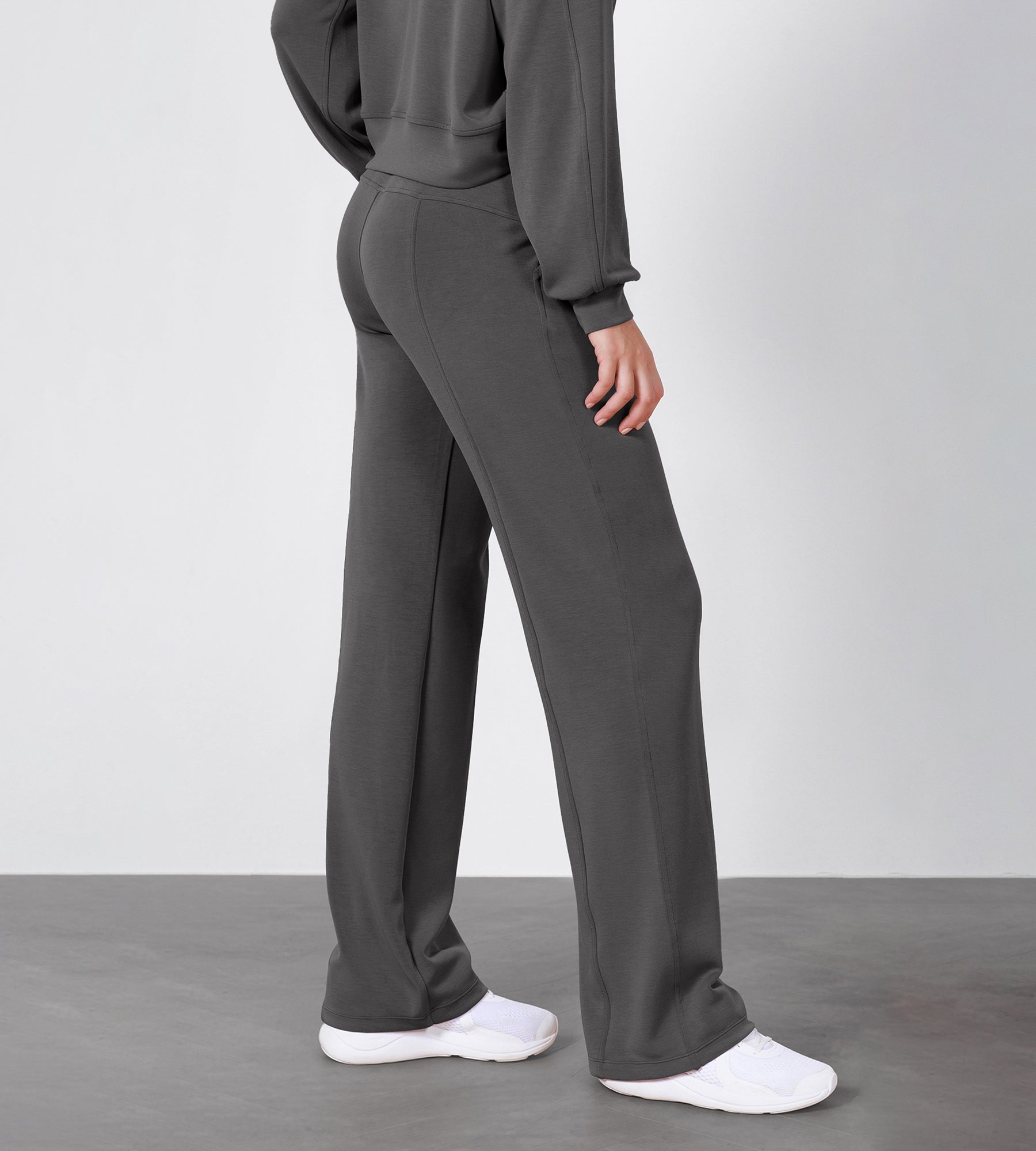 27 Adjustable Shockcord High Waist Casual Lounge Pants with Pockets - ododos