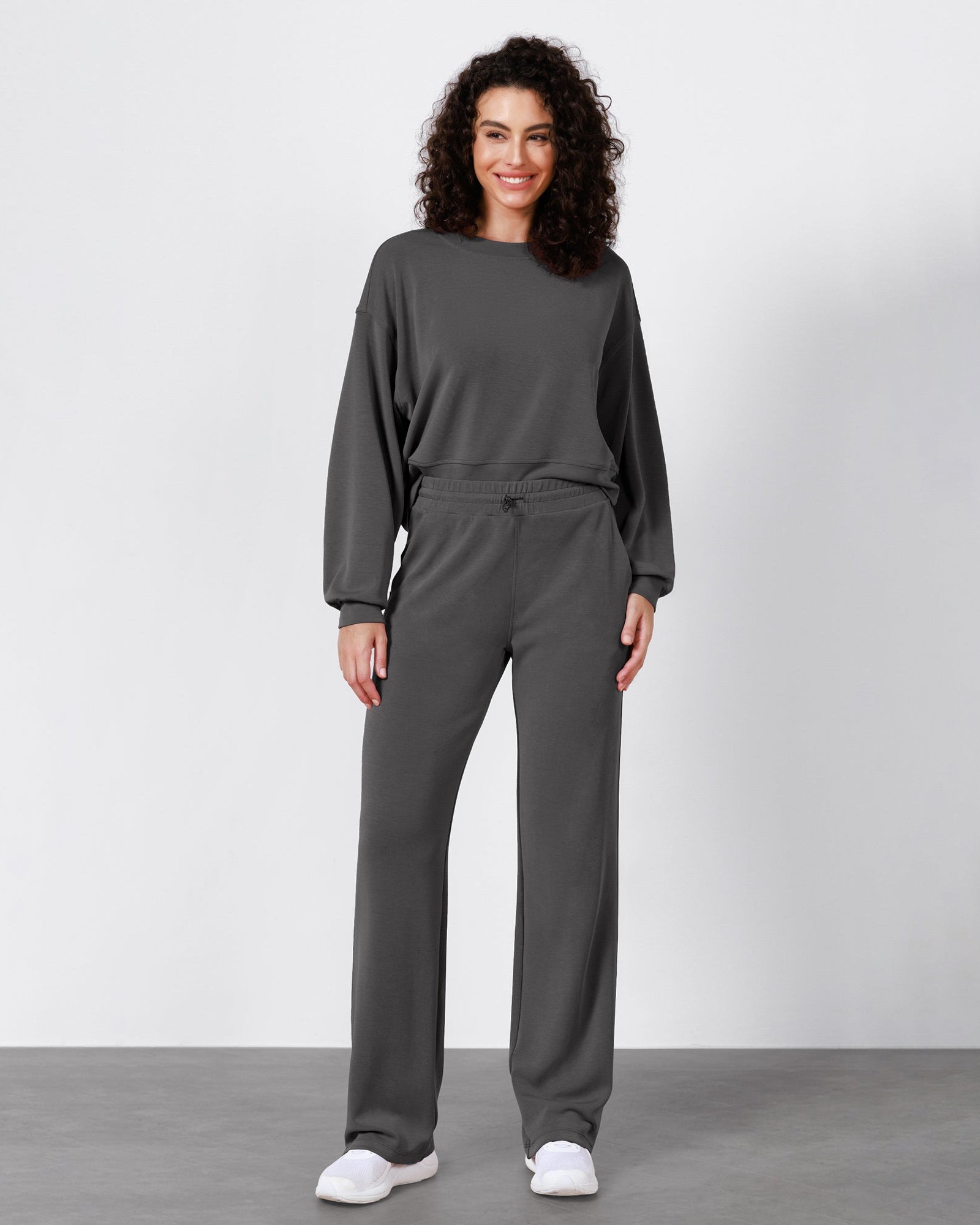 27 Adjustable Shockcord High Waist Casual Lounge Pants with Pockets - ododos