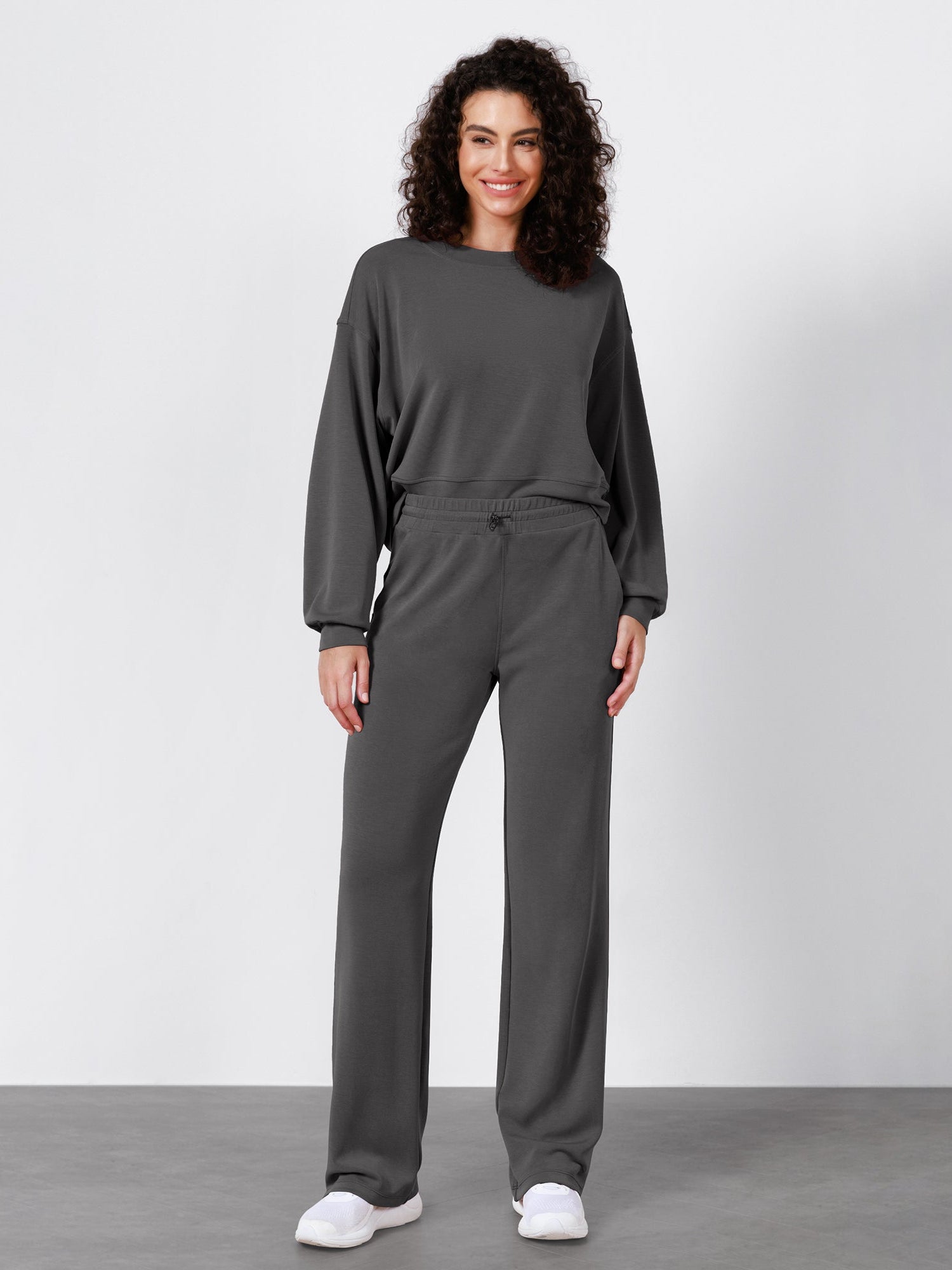 27 Adjustable Shockcord High Waist Casual Lounge Pants with Pockets - ododos