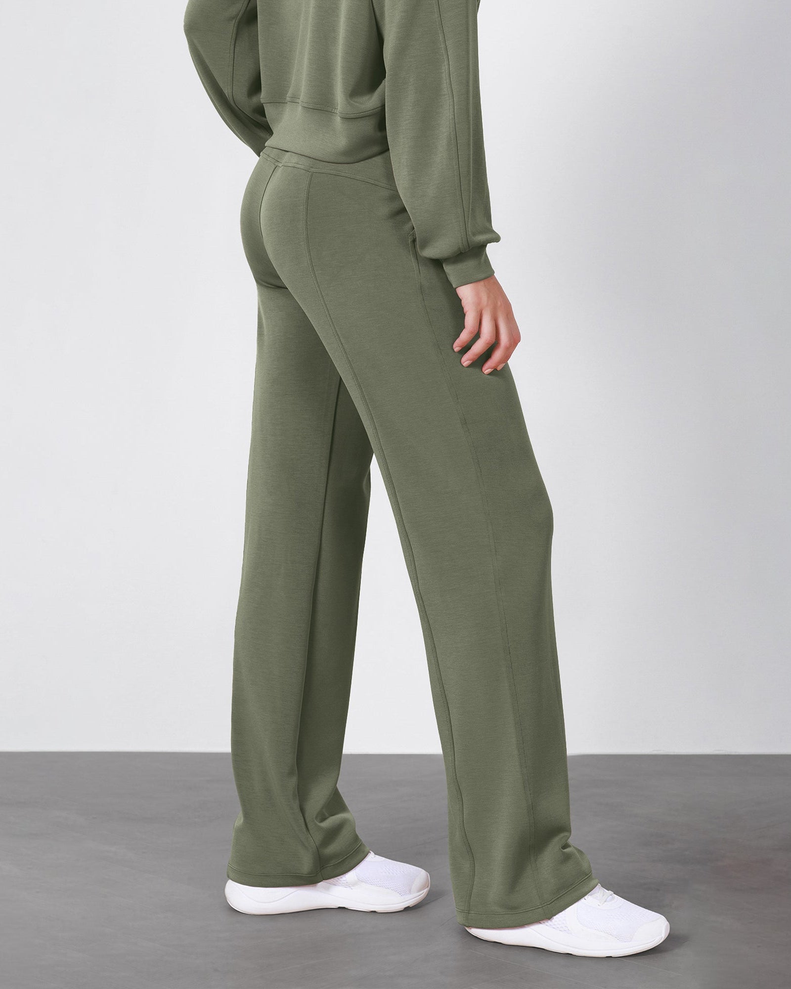 27 Adjustable Shockcord High Waist Casual Lounge Pants with Pockets - ododos