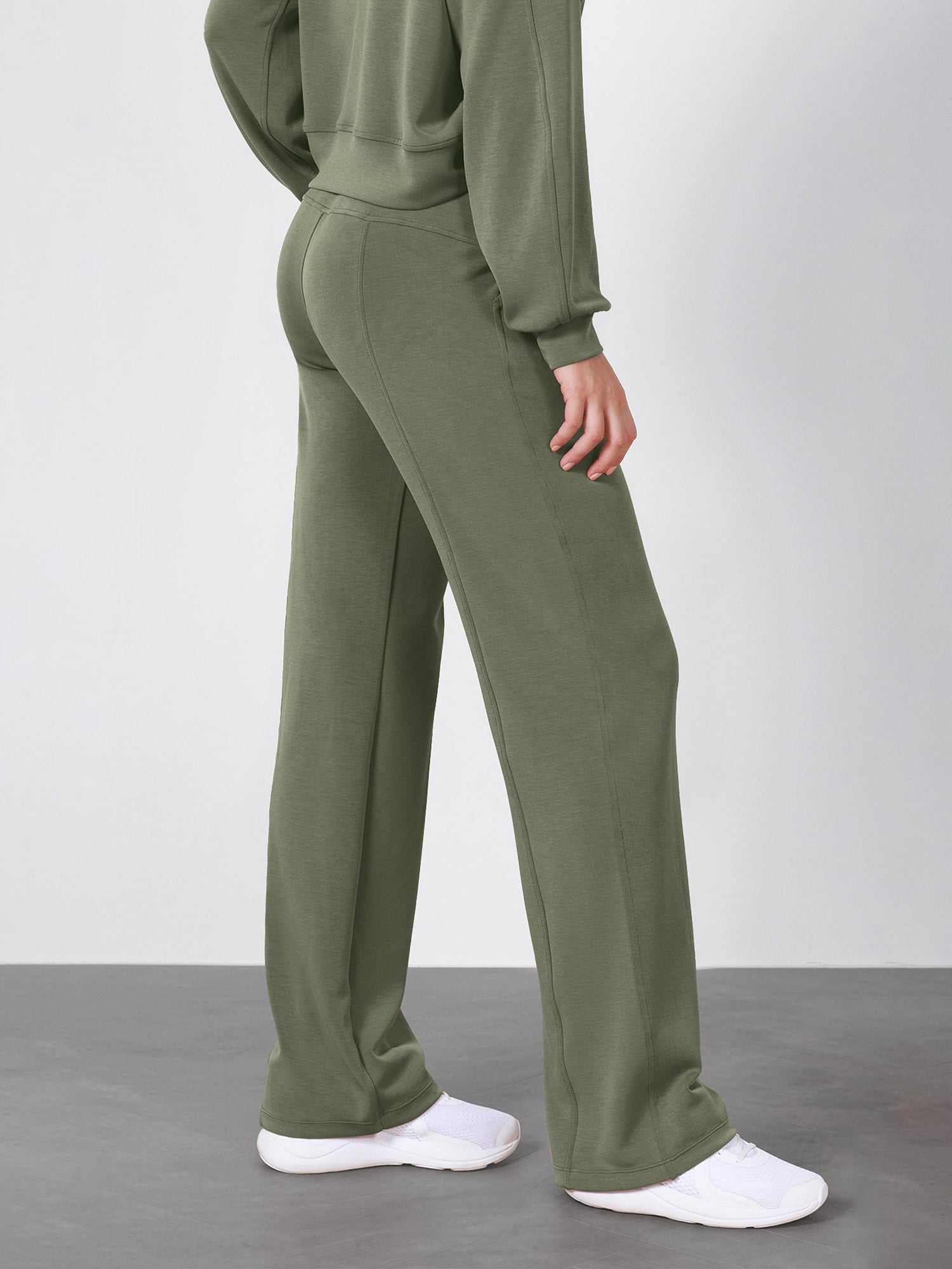 27 Adjustable Shockcord High Waist Casual Lounge Pants with Pockets - ododos