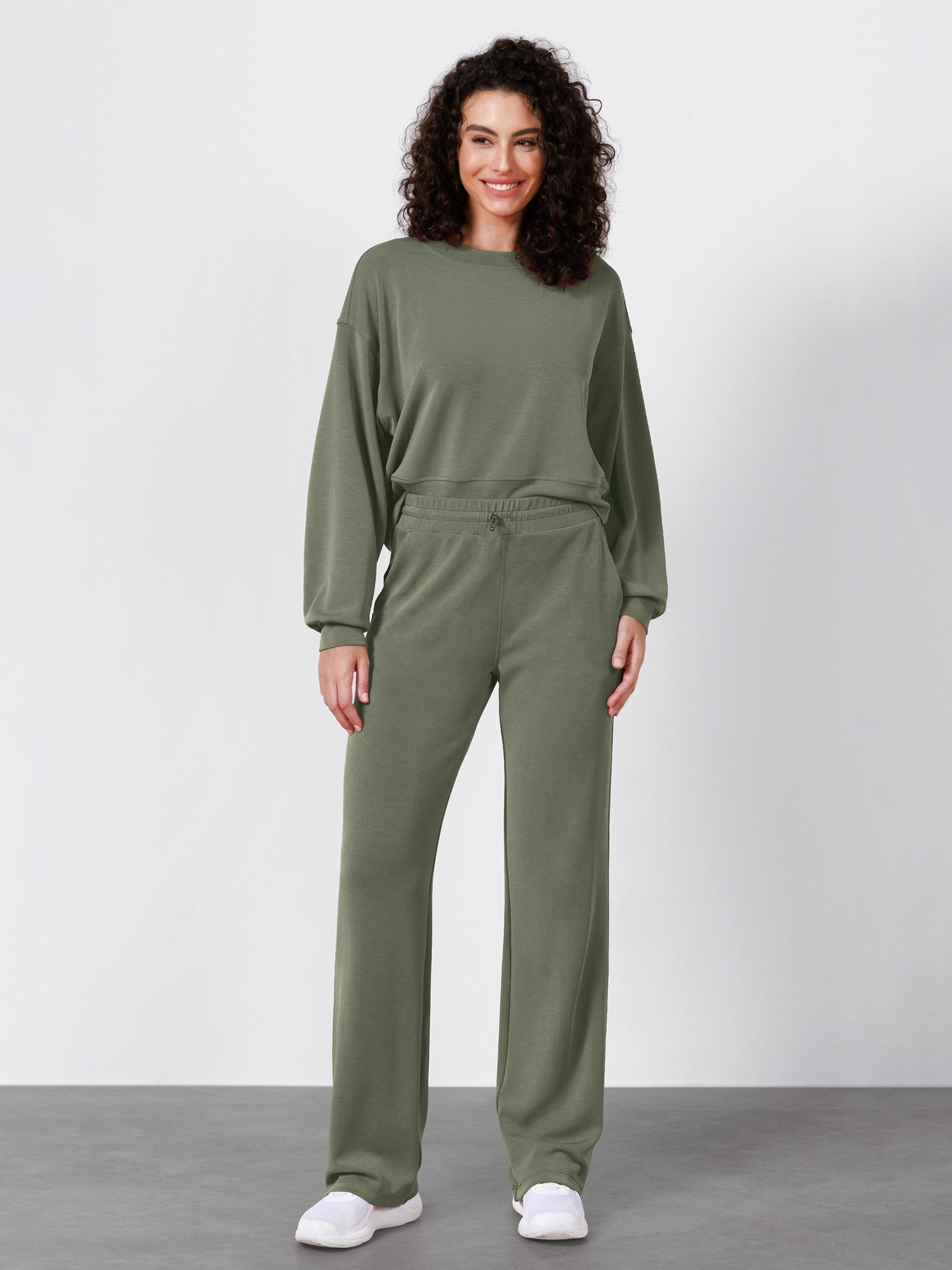 27 Adjustable Shockcord High Waist Casual Lounge Pants with Pockets - ododos
