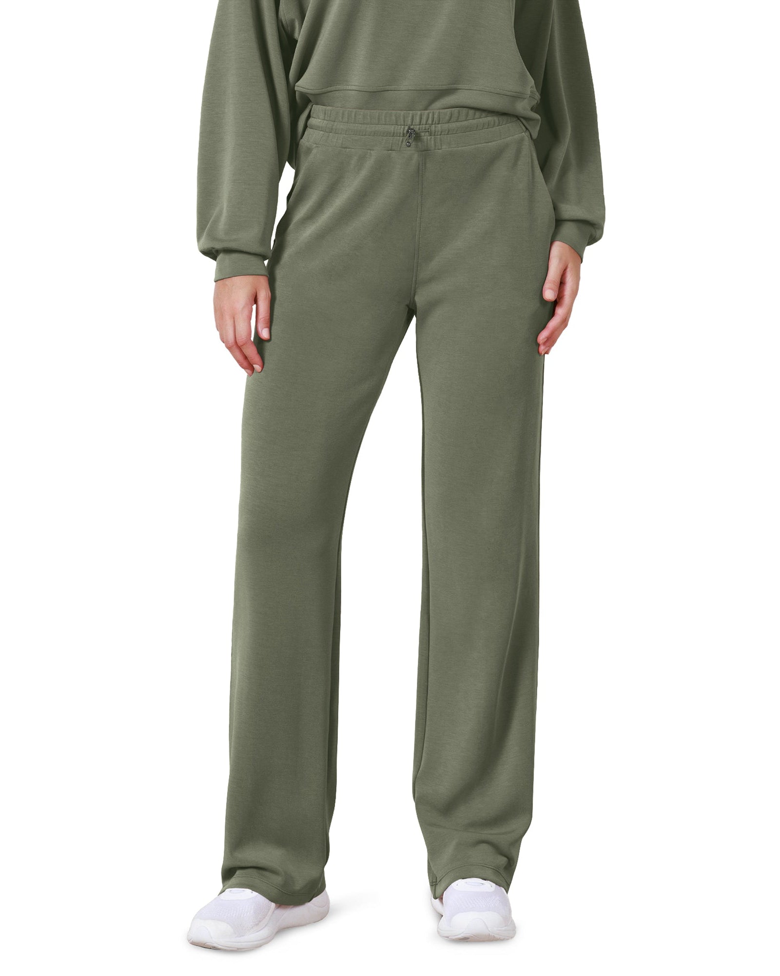 27 Adjustable Shockcord High Waist Casual Lounge Pants with Pockets - ododos