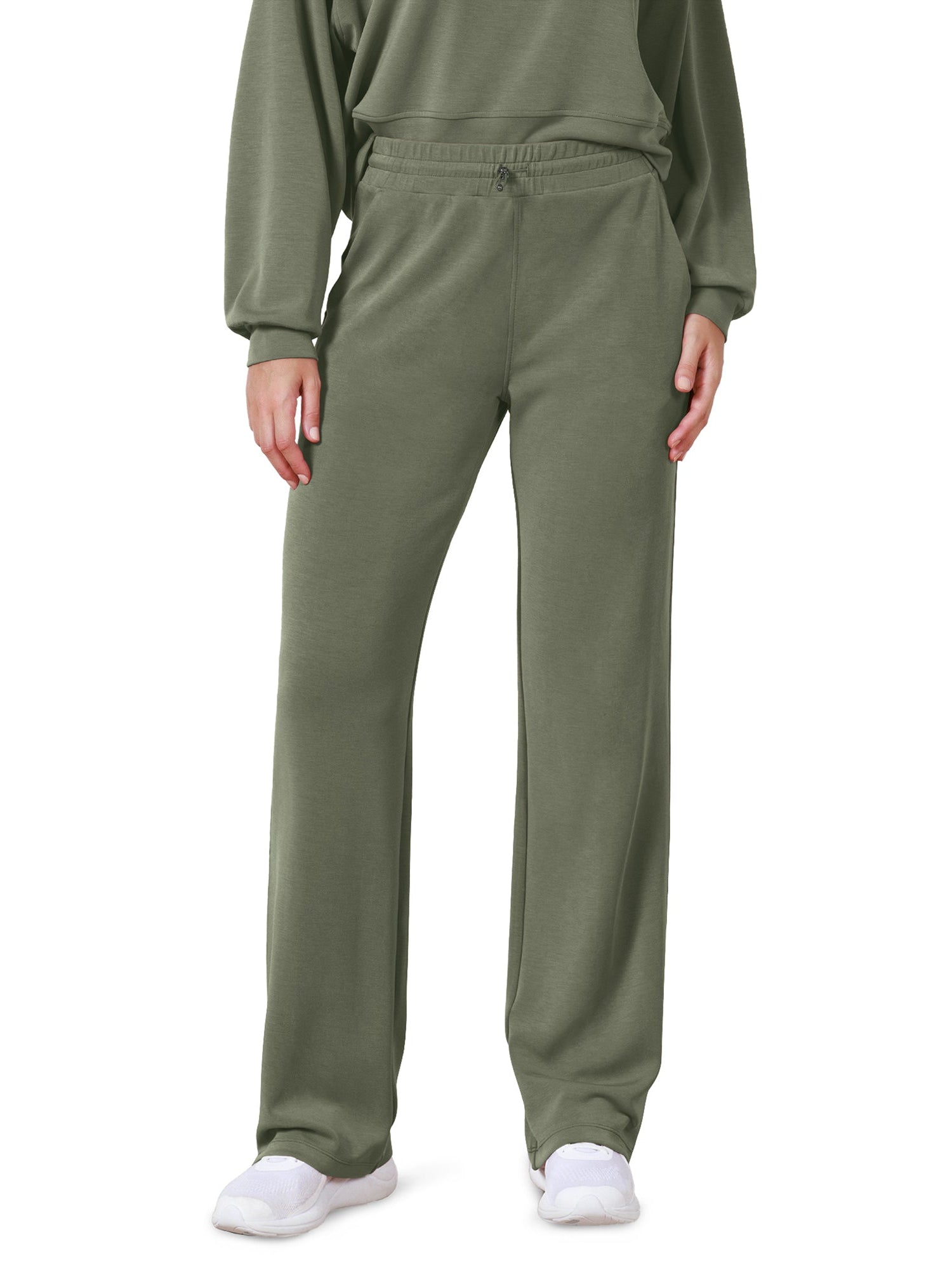 27 Adjustable Shockcord High Waist Casual Lounge Pants with Pockets - ododos