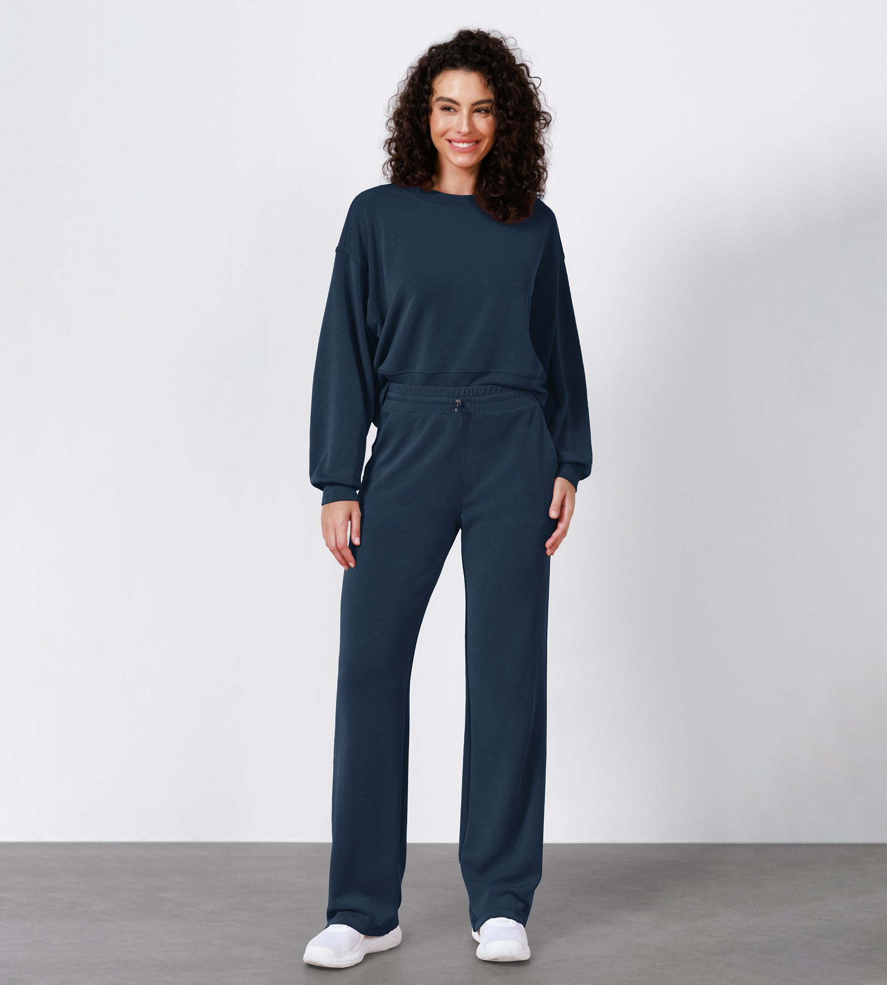 27 Adjustable Shockcord High Waist Casual Lounge Pants with Pockets - ododos