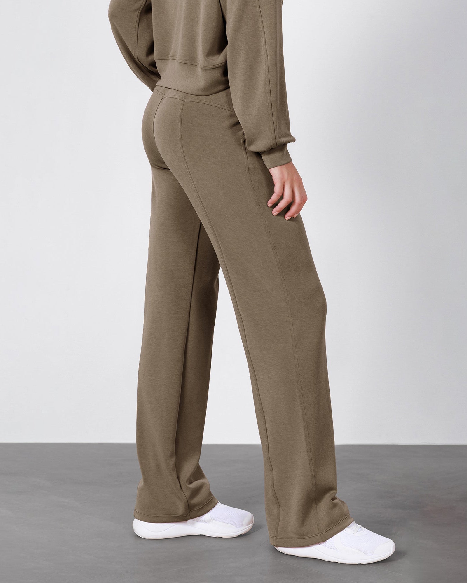 27 Adjustable Shockcord High Waist Casual Lounge Pants with Pockets - ododos