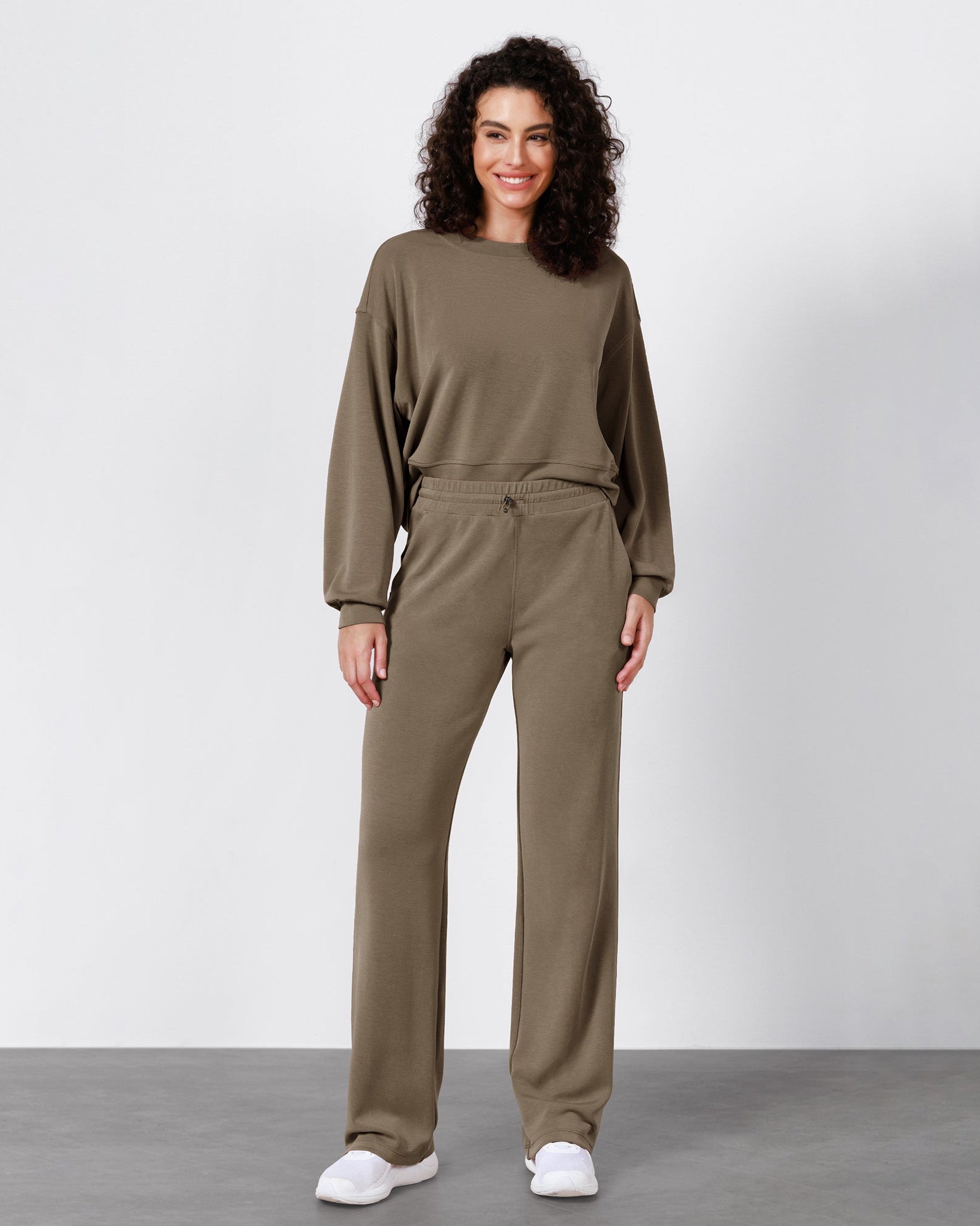 27 Adjustable Shockcord High Waist Casual Lounge Pants with Pockets - ododos