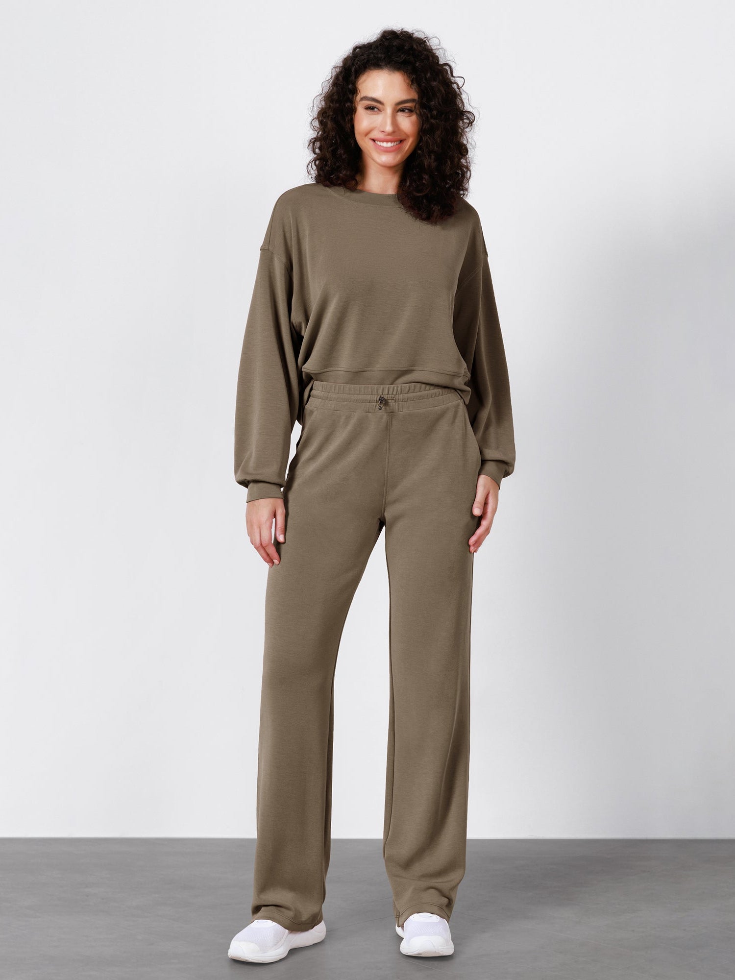 27 Adjustable Shockcord High Waist Casual Lounge Pants with Pockets - ododos