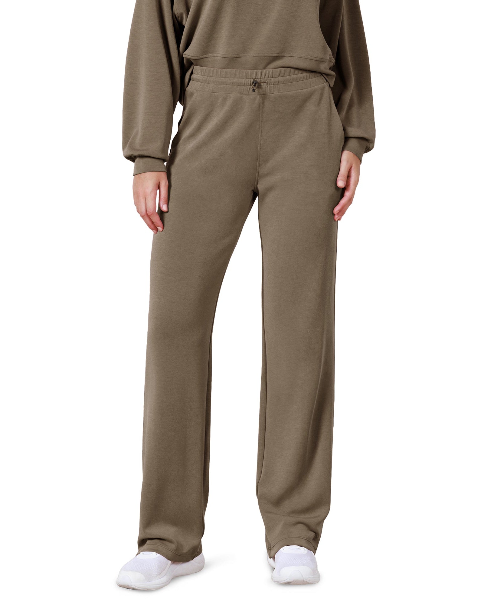 27 Adjustable Shockcord High Waist Casual Lounge Pants with Pockets - ododos