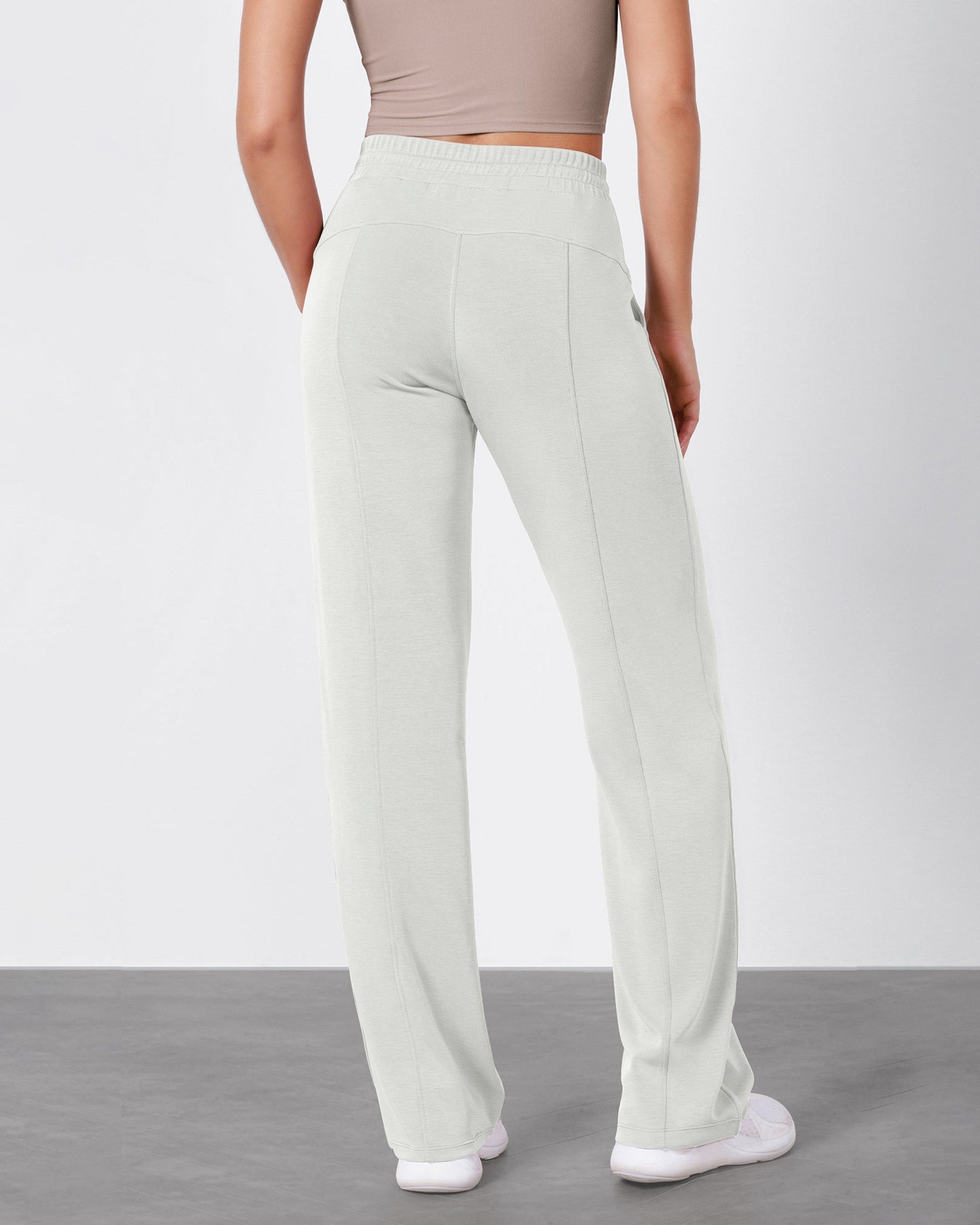 27 Adjustable Shockcord High Waist Casual Lounge Pants with Pockets - ododos