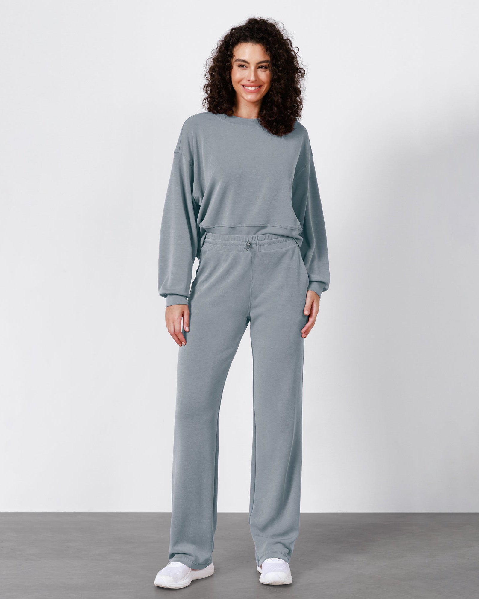 27 Adjustable Shockcord High Waist Casual Lounge Pants with Pockets - ododos