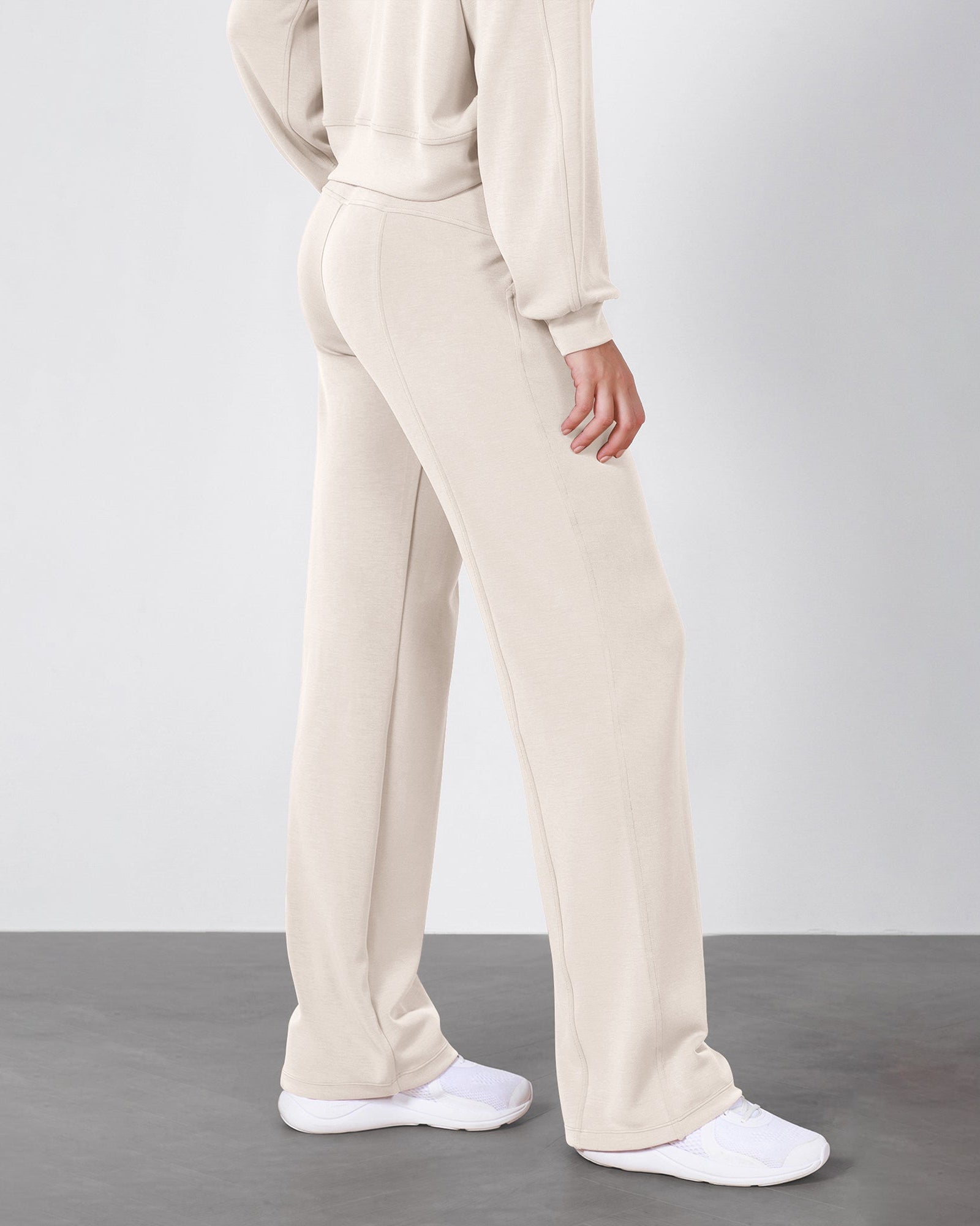 27 Adjustable Shockcord High Waist Casual Lounge Pants with Pockets - ododos