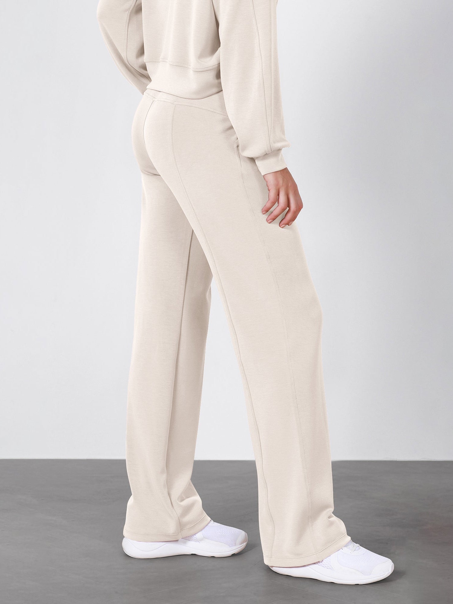 27 Adjustable Shockcord High Waist Casual Lounge Pants with Pockets - ododos