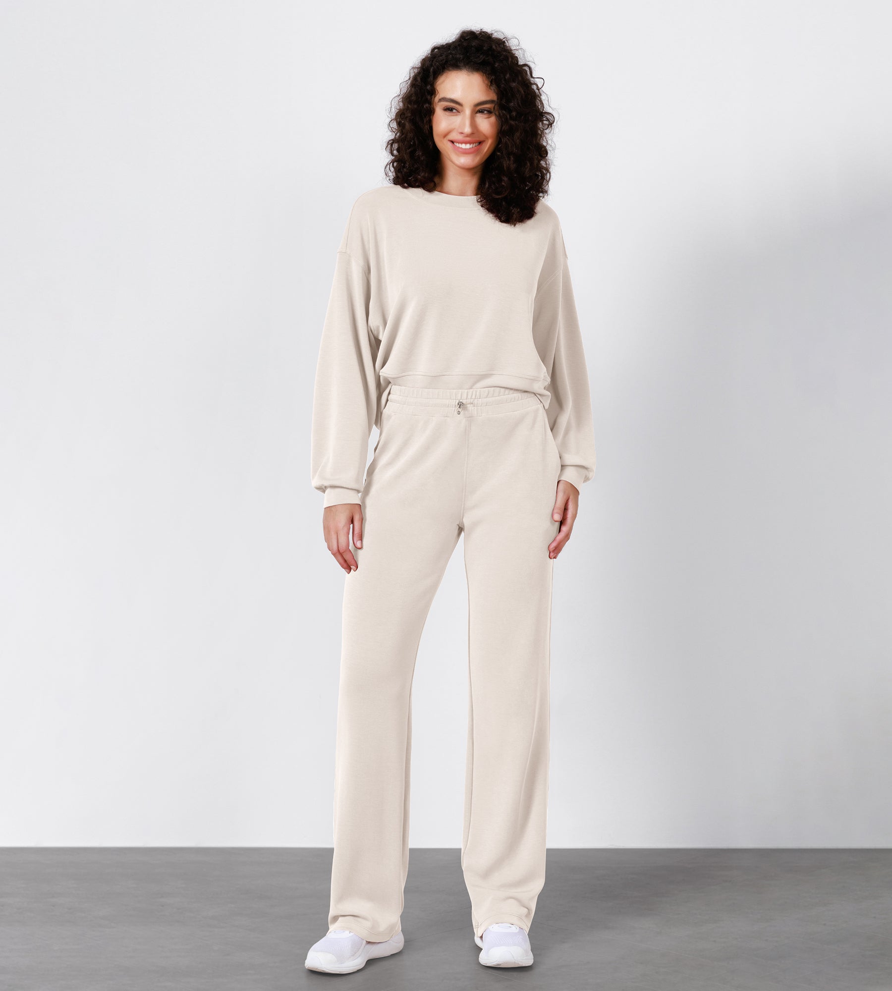 27 Adjustable Shockcord High Waist Casual Lounge Pants with Pockets - ododos