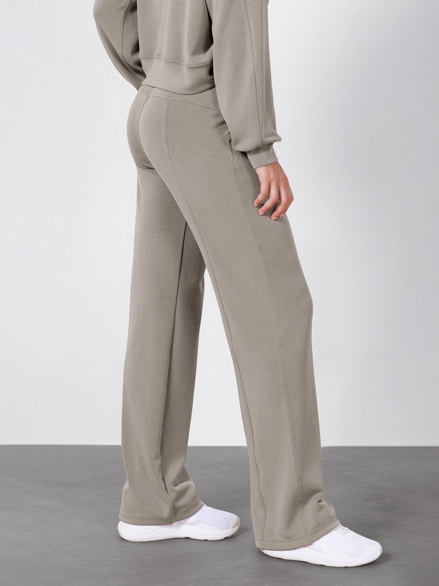 27 Adjustable Shockcord High Waist Casual Lounge Pants with Pockets - ododos