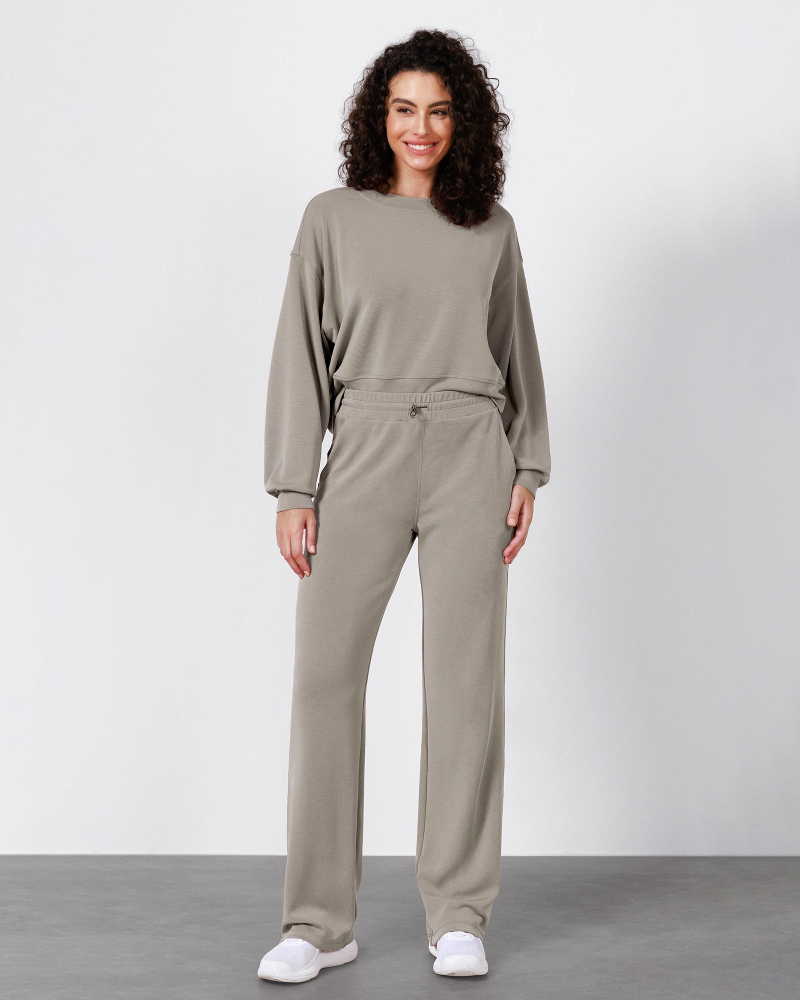 27 Adjustable Shockcord High Waist Casual Lounge Pants with Pockets - ododos