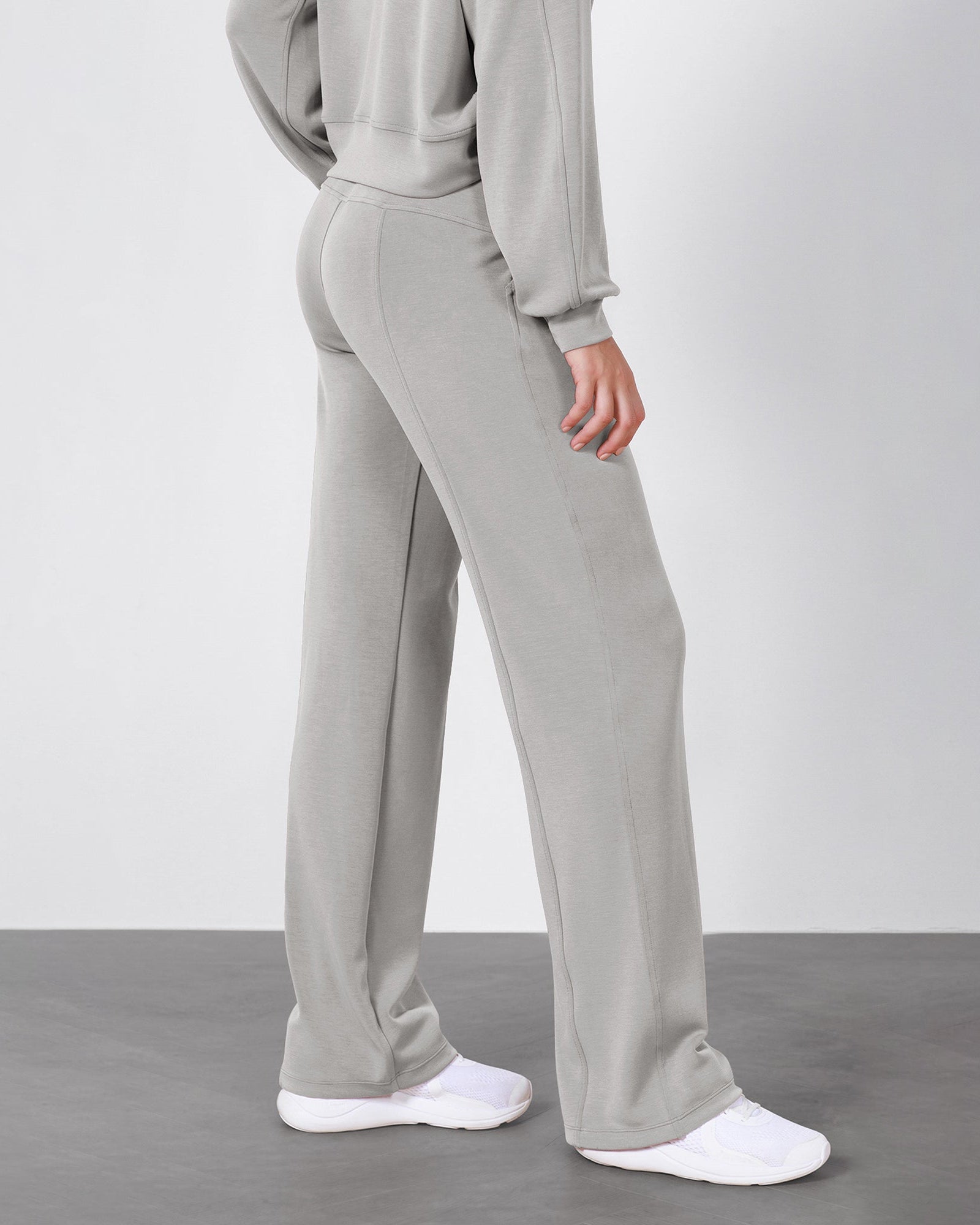 27 Adjustable Shockcord High Waist Casual Lounge Pants with Pockets - ododos