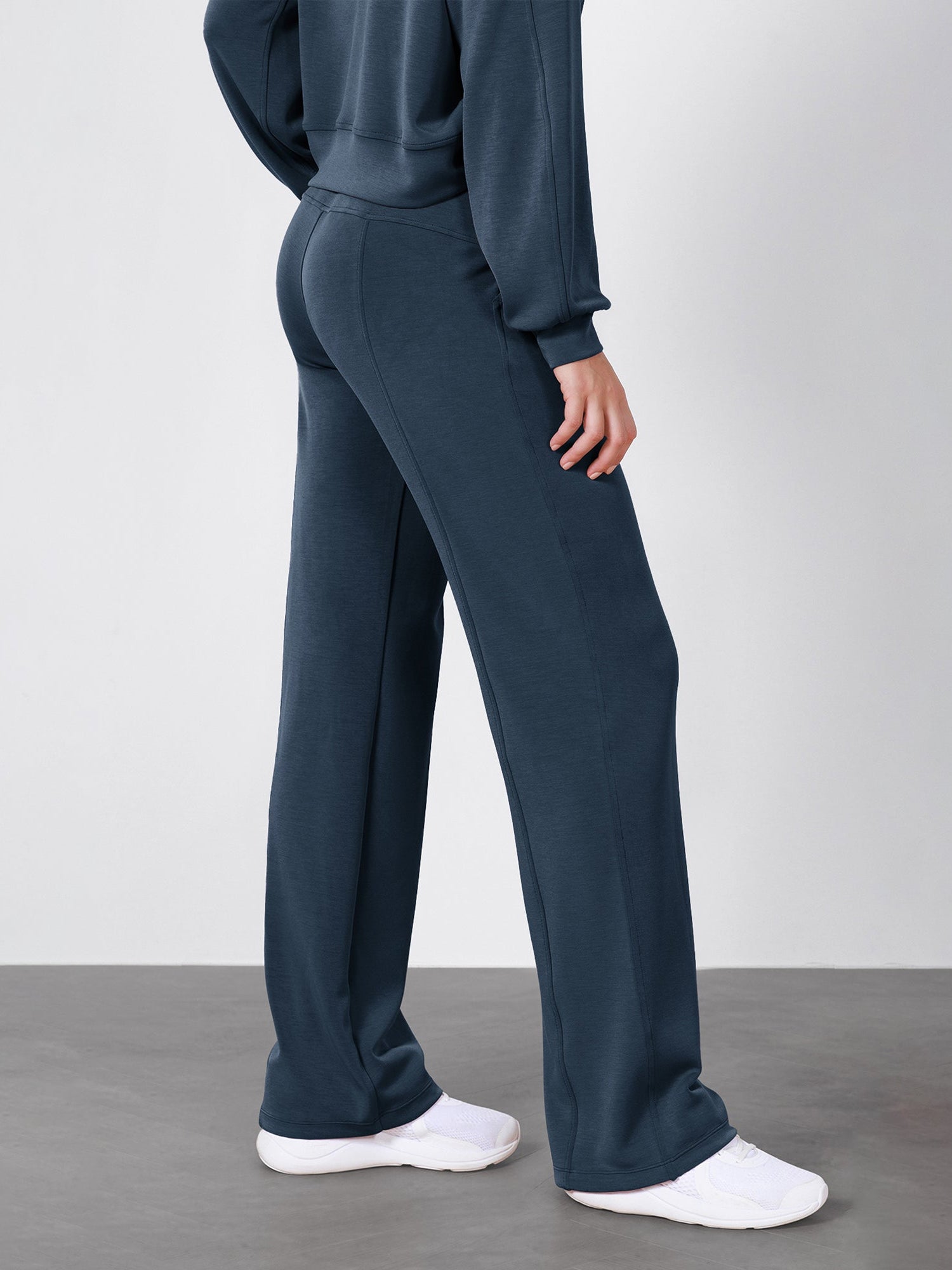 27 Adjustable Shockcord High Waist Casual Lounge Pants with Pockets - ododos