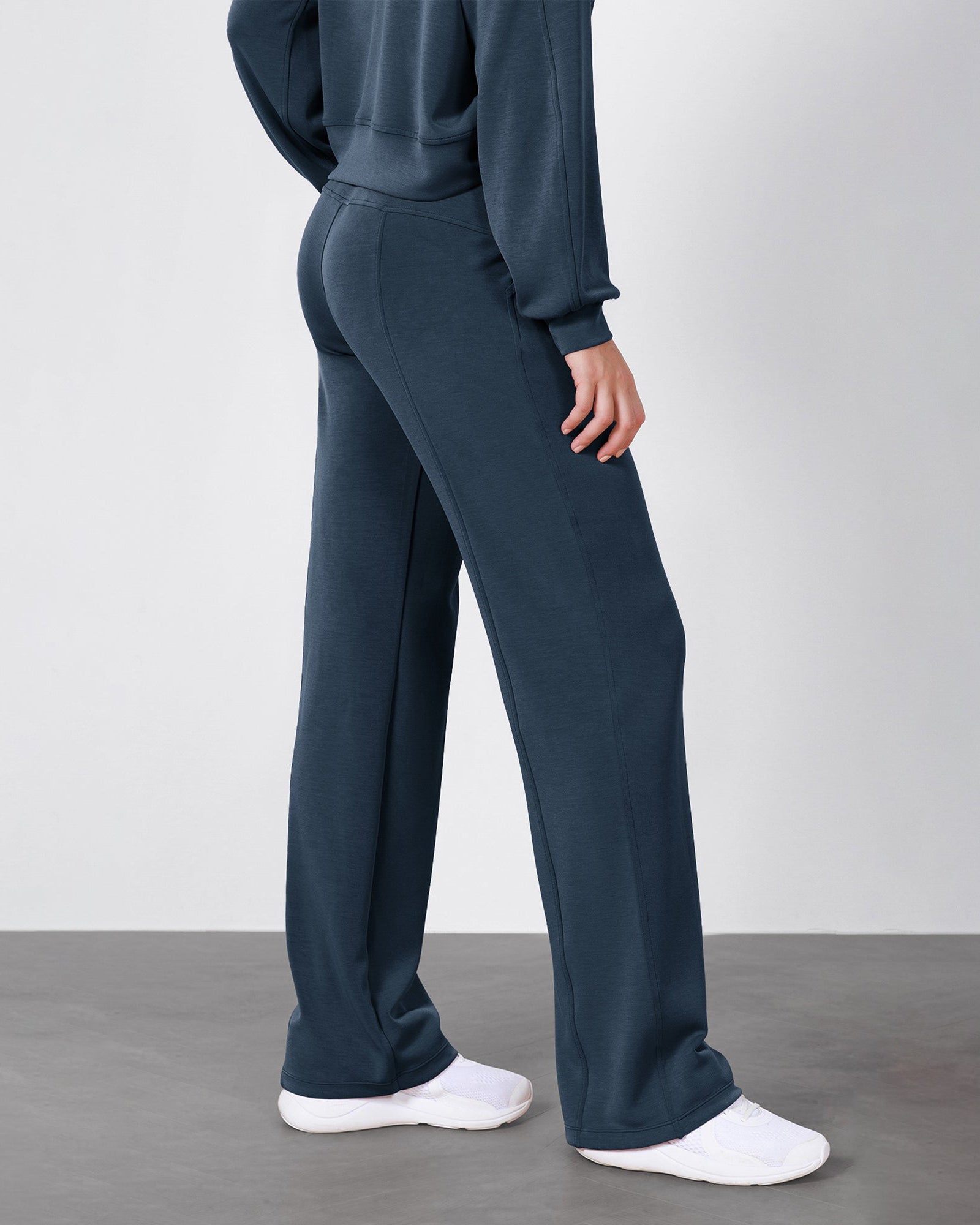 27 Adjustable Shockcord High Waist Casual Lounge Pants with Pockets - ododos