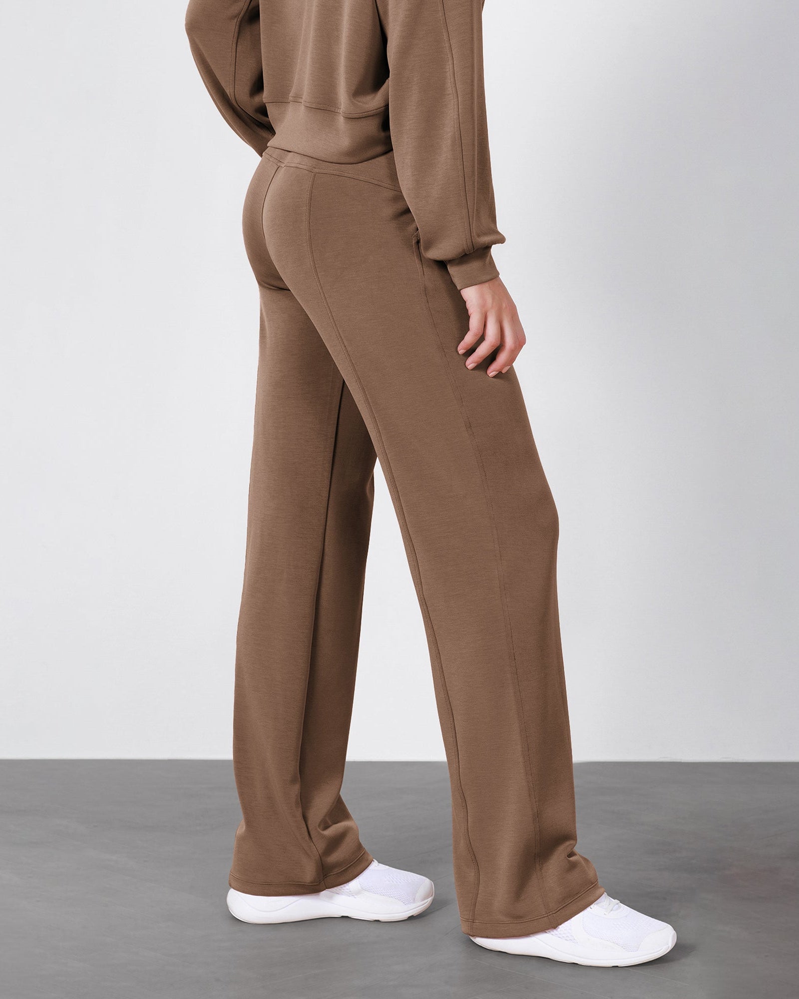 27 Adjustable Shockcord High Waist Casual Lounge Pants with Pockets - ododos