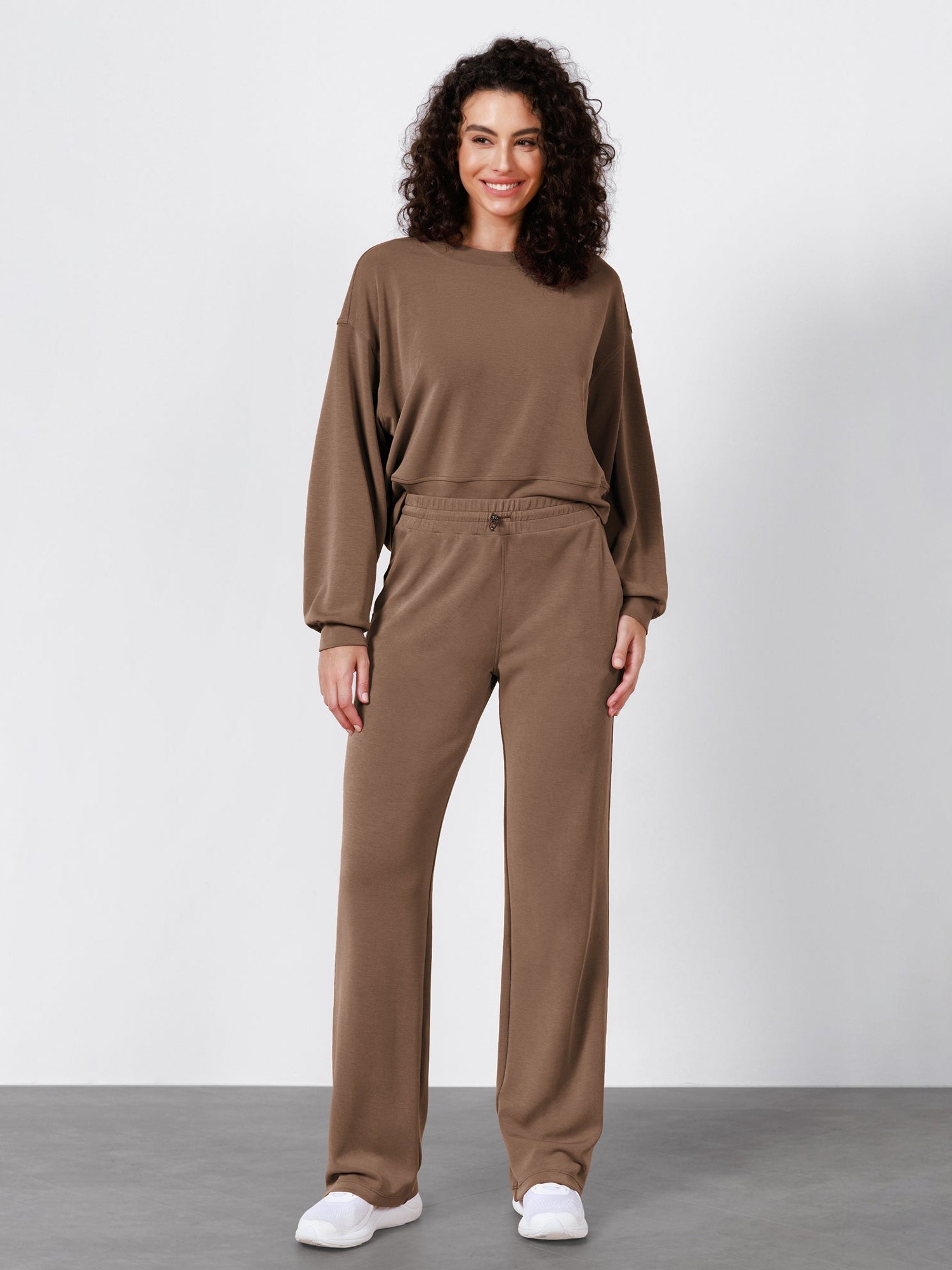 27 Adjustable Shockcord High Waist Casual Lounge Pants with Pockets - ododos