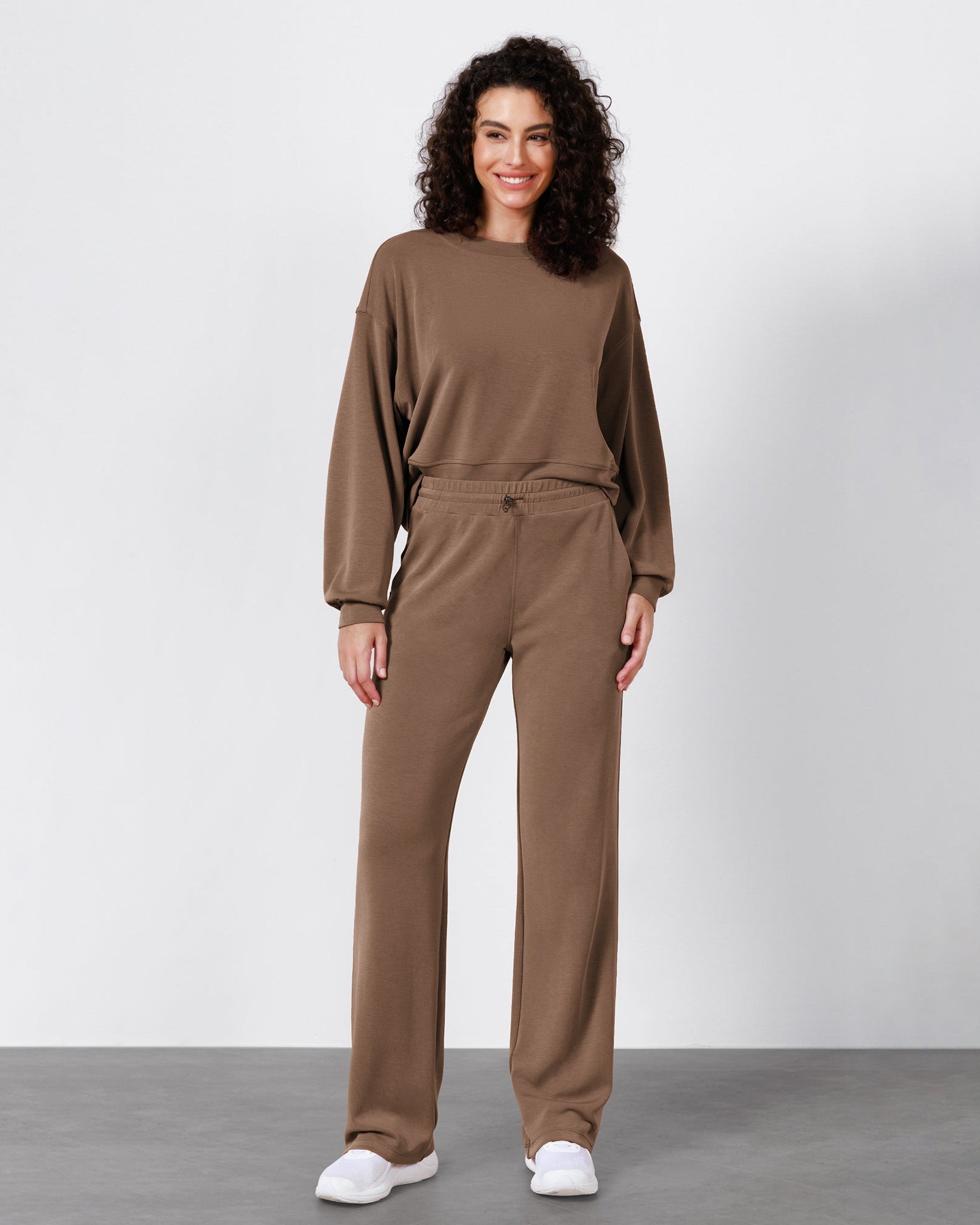 27 Adjustable Shockcord High Waist Casual Lounge Pants with Pockets - ododos