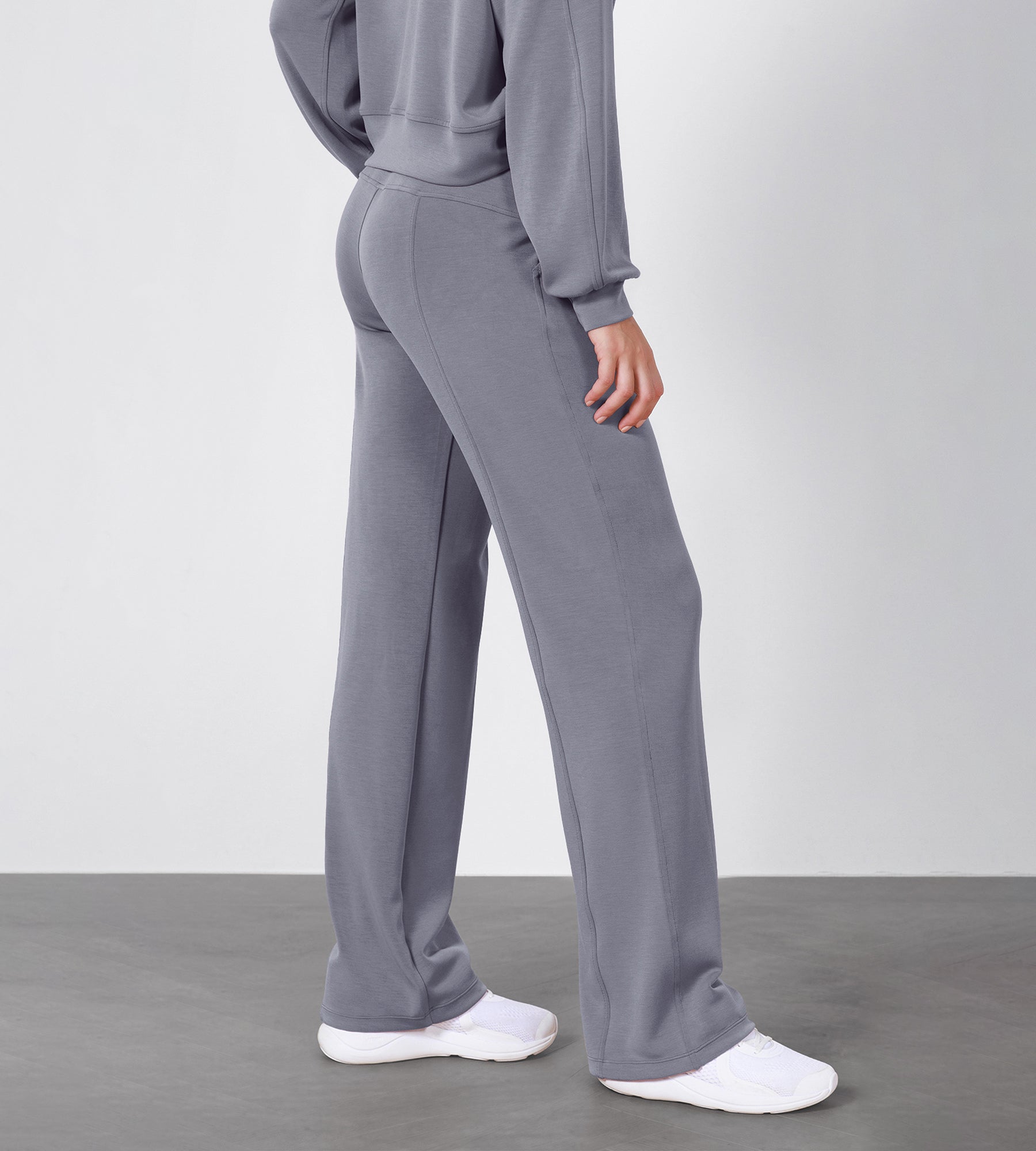 27 Adjustable Shockcord High Waist Casual Lounge Pants with Pockets - ododos